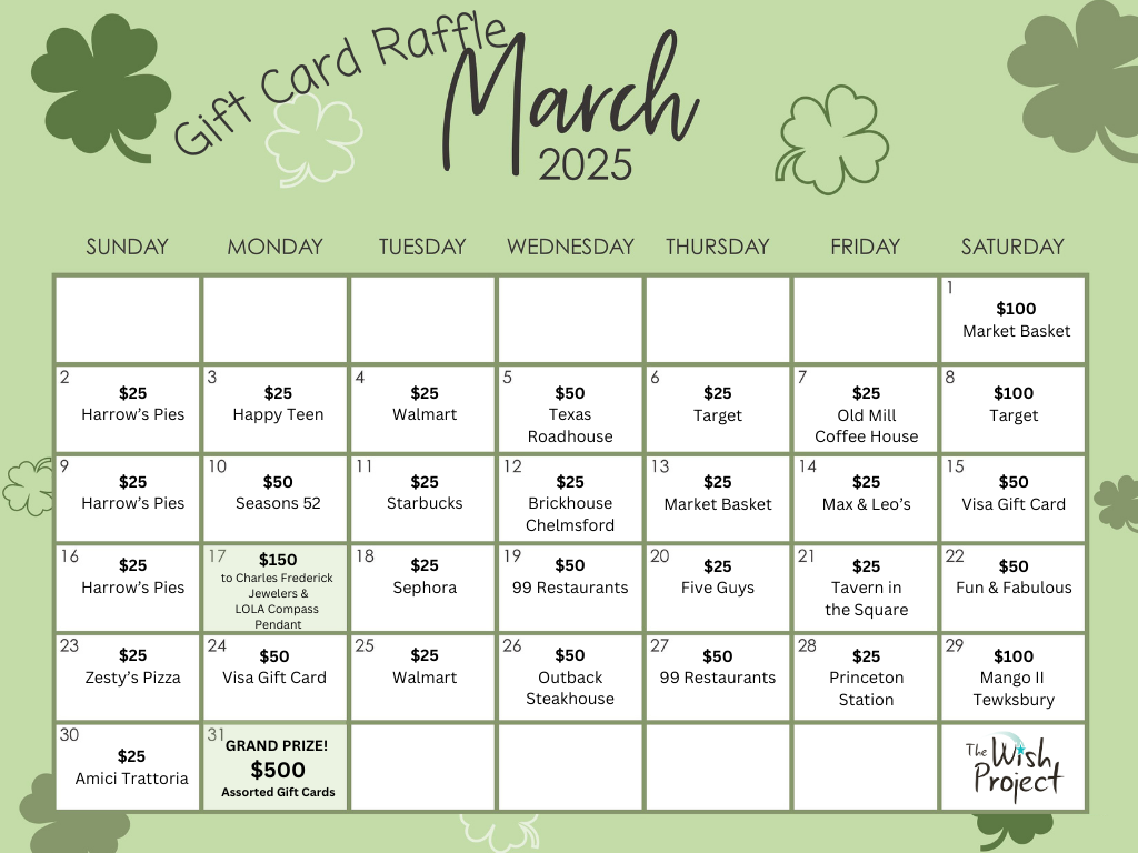 March Raffle — The Wish Project