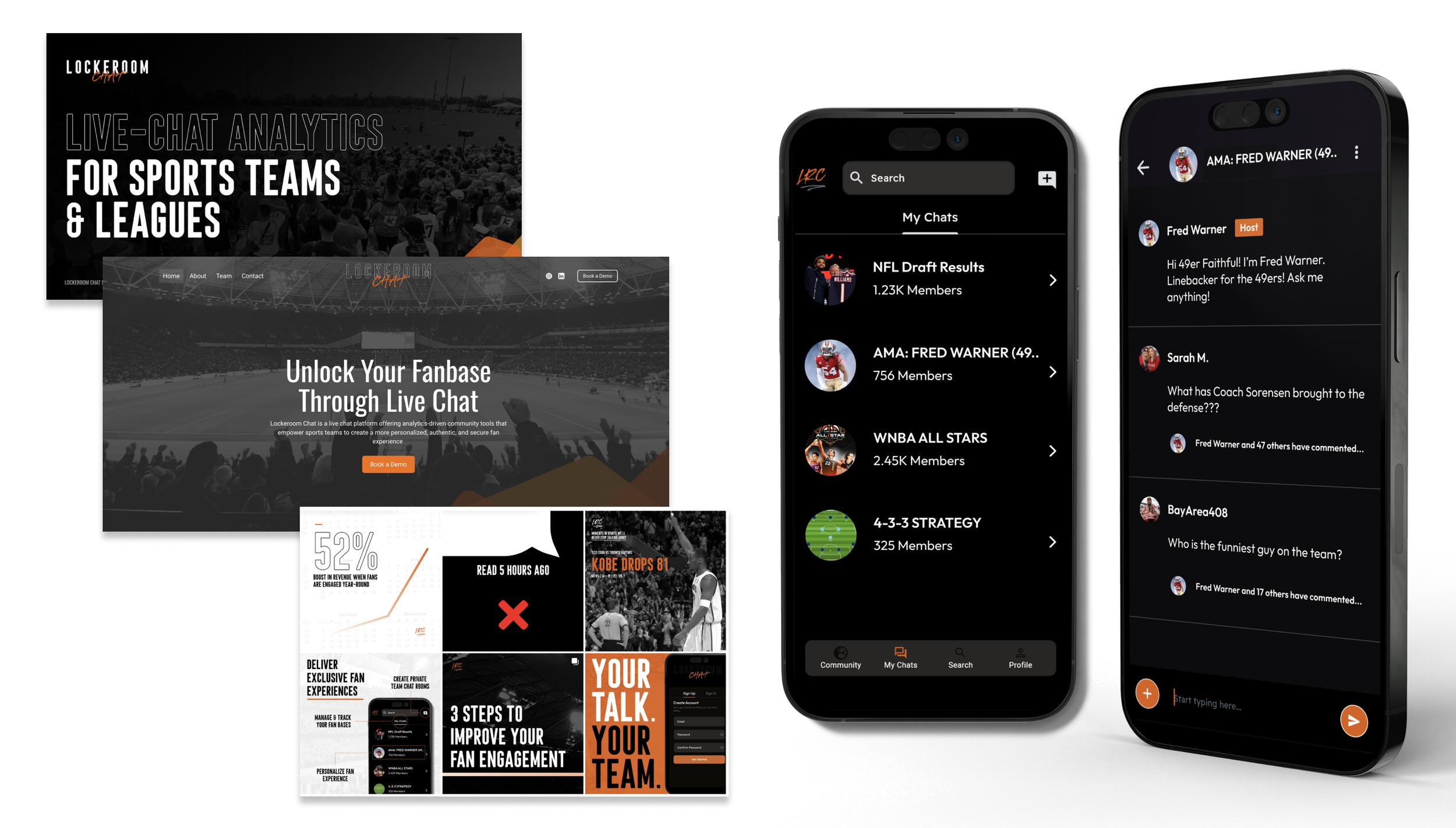 Brand Redesign and Design System for Lockeroom Chat