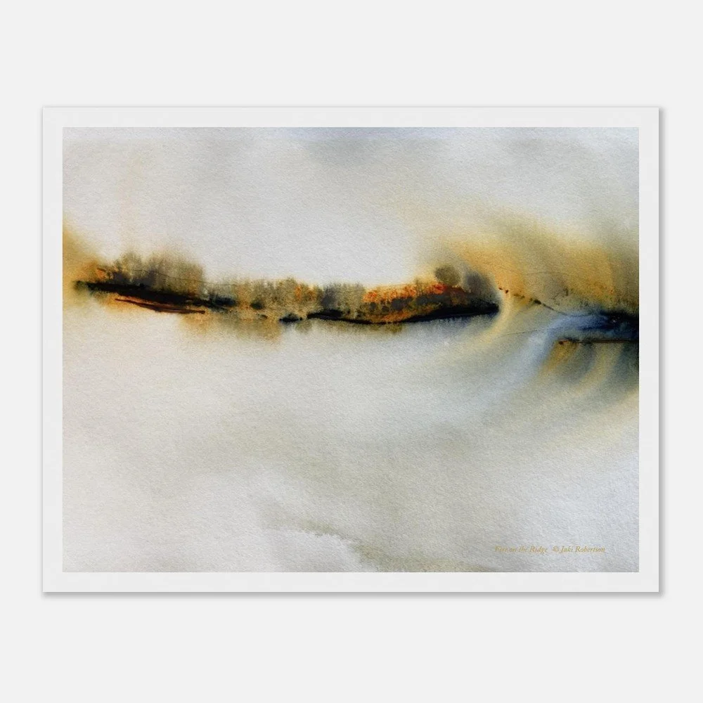 Fire on the Ridge   Wooden Framed Poster