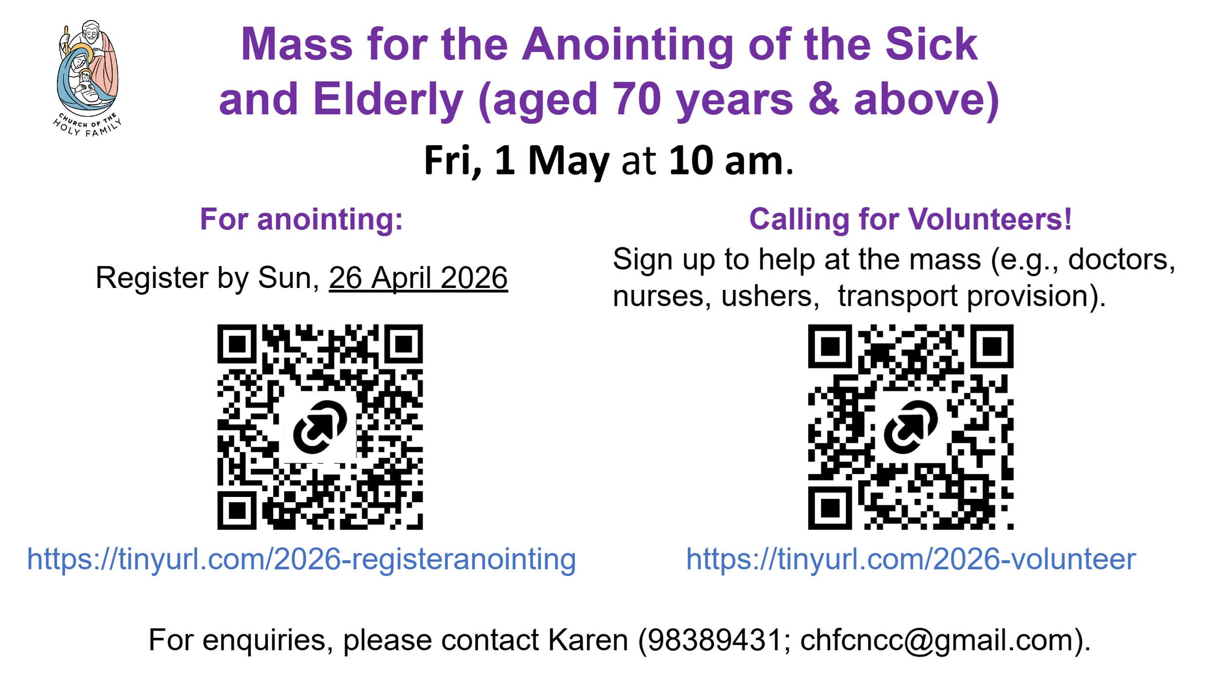 Mass for the Anointing of the Sick &amp; Elderly