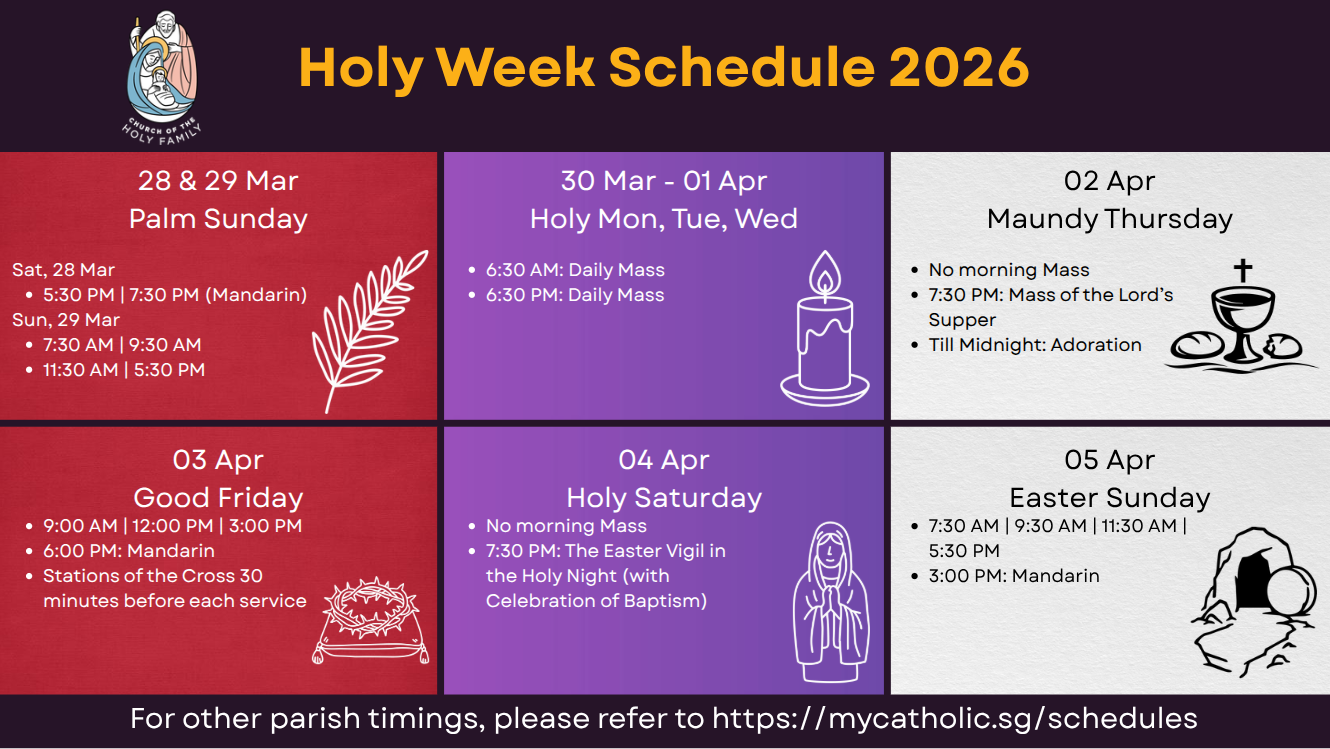 Holy Week Schedule 2026