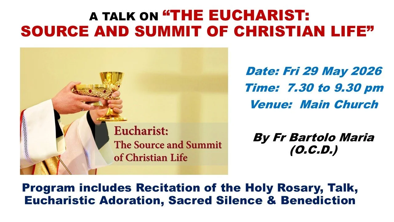 Talk on “The Eucharist: Source and Summit of Christian Life”