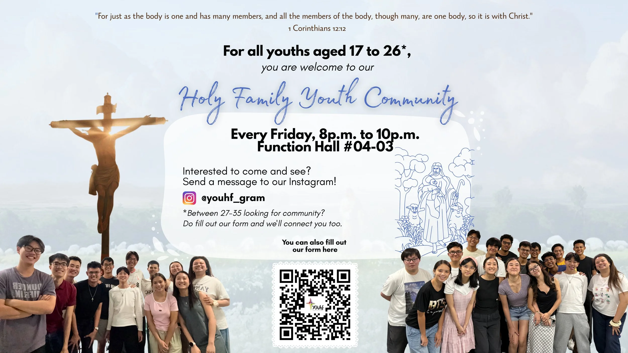 Holy Family Youth Community welcomes all youth aged between 17 and 26