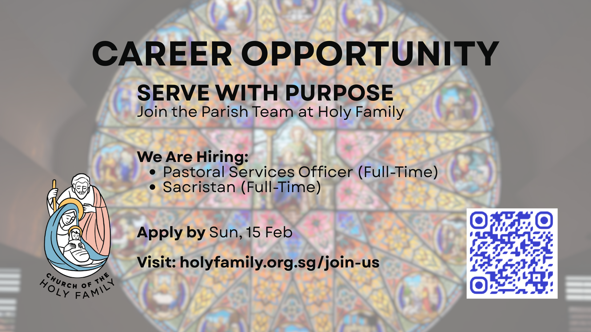 Career Opportunities at Church of the Holy Family