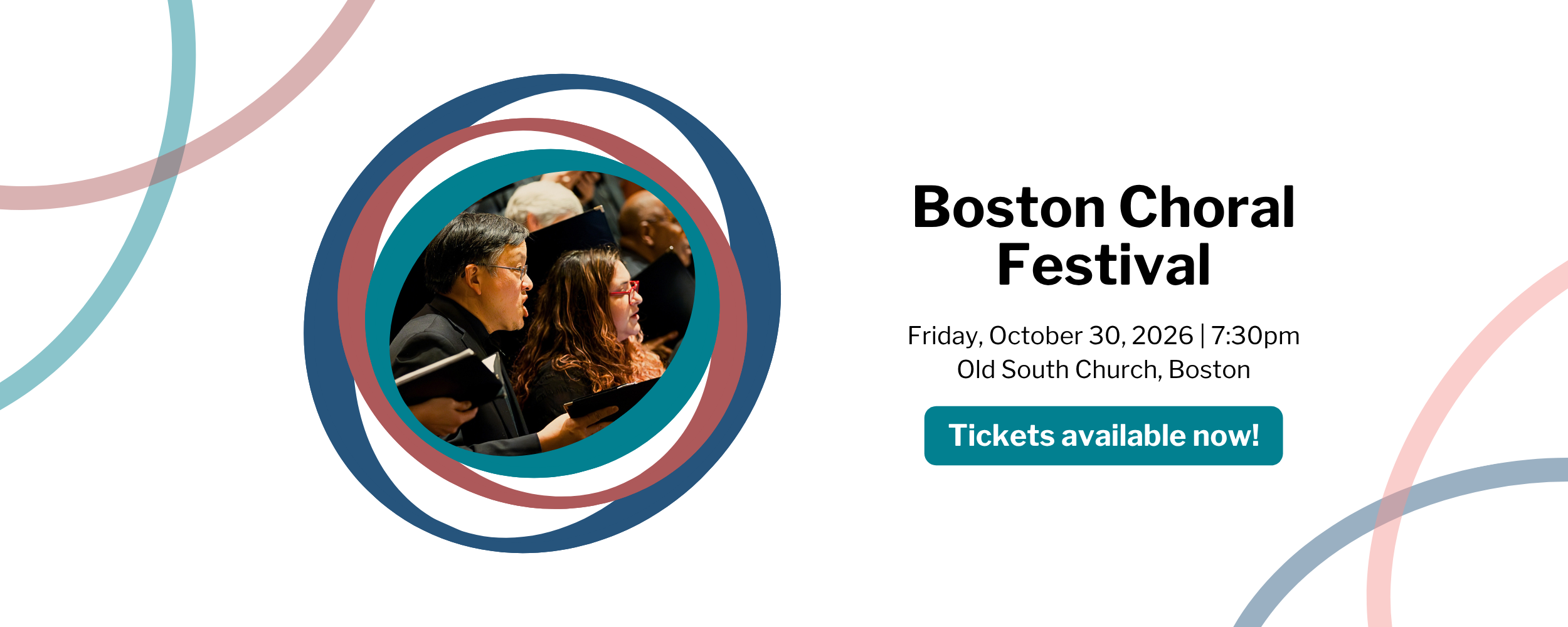 BOSTON CHORAL FESTIVAL: October 30 at 7:30pm, tickets available now!