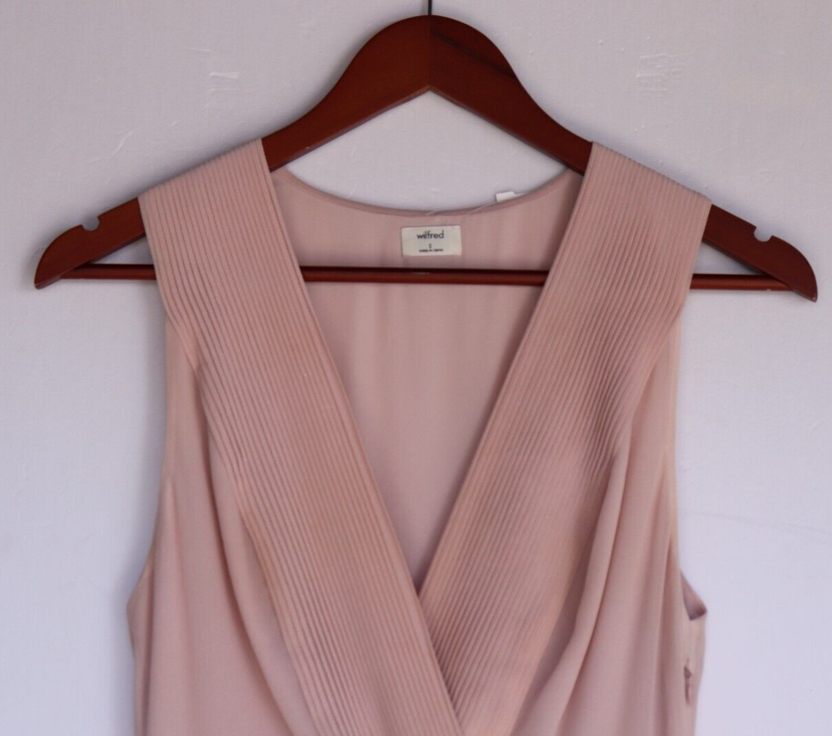 pink chiffon polyester dresses aritzia Ten Women's Fte Chiffon Audience Mini Halter Dress in Jellybean Pink