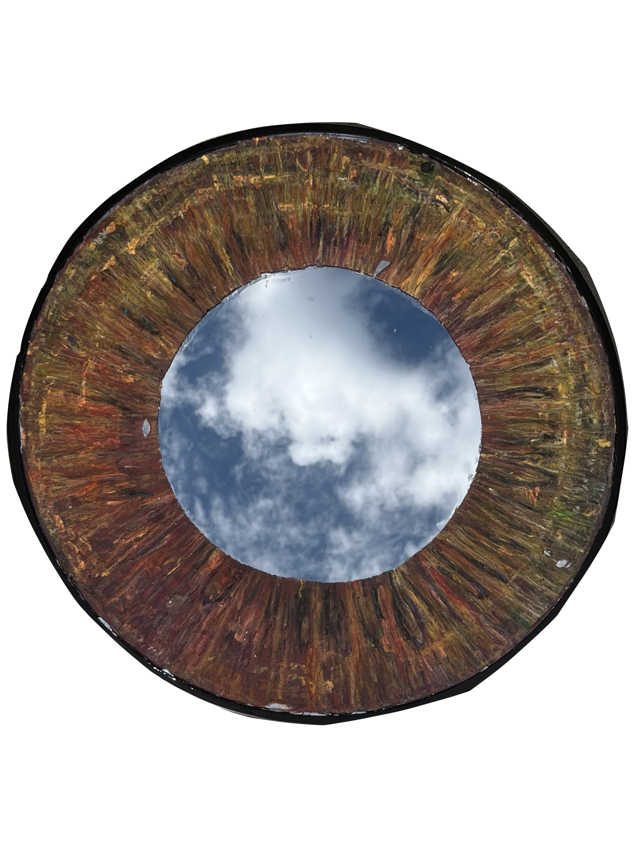 2023 "Eye" Oil pastel on mirror