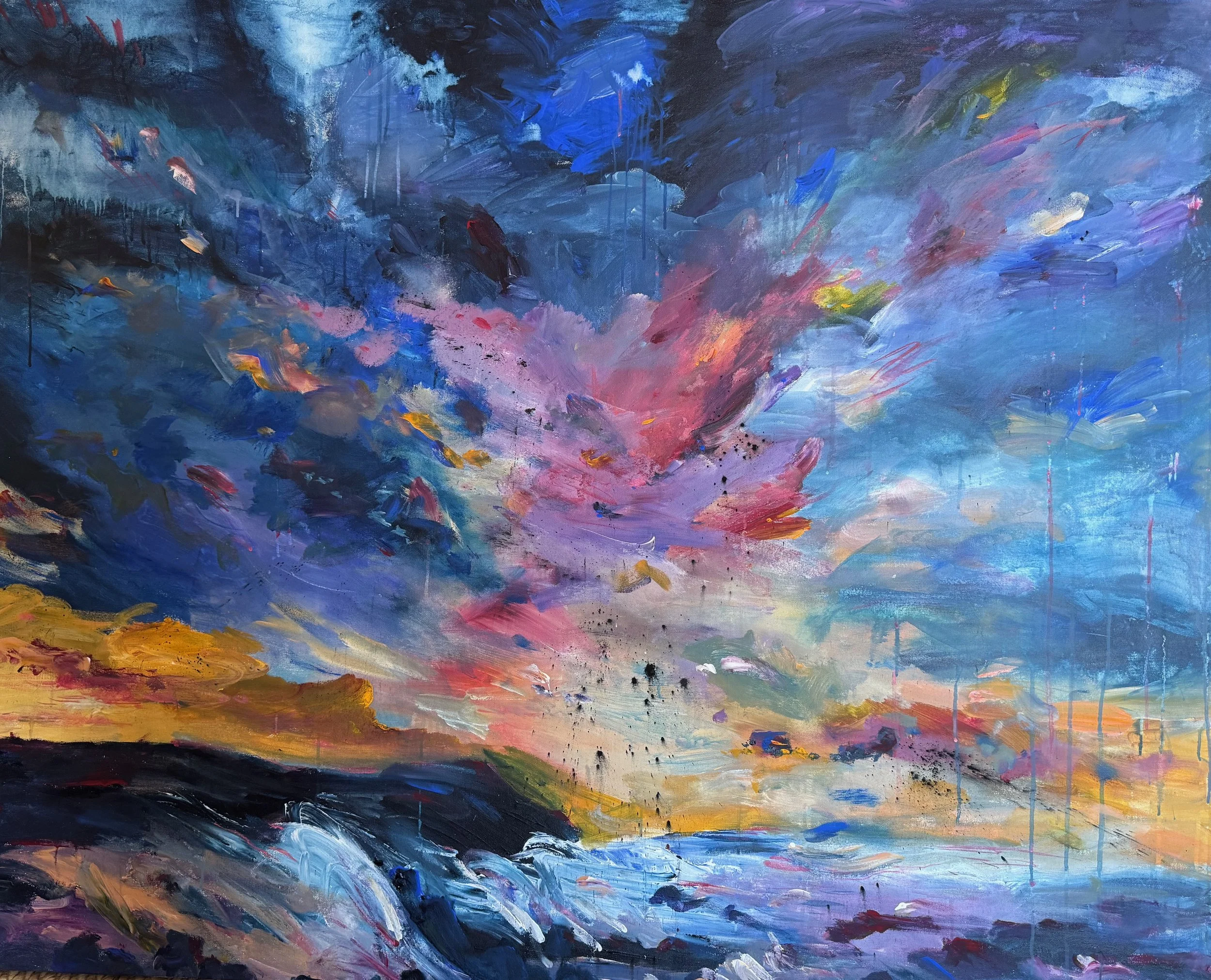 Emberfall (Skydance Series), 2025
signed lower right
acrylic & graphite on canvas
48 x 60 inches
122 x 152.5 cm

Inquire