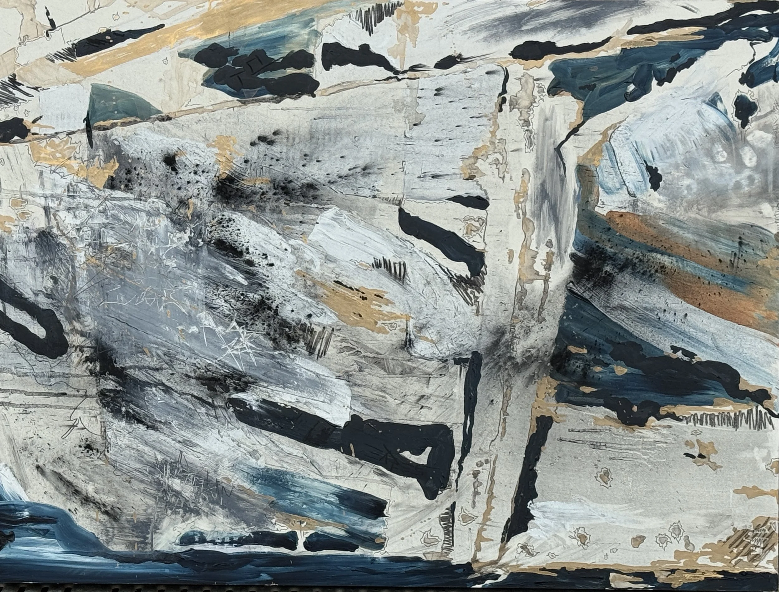 She Wandered Aimlessly Through Her Paintings, Until In Them She Found Her Truth, 2026
signed & dated lower right
acrylic, oil, graphite & metallic inks on clayboard
30 x 40 inches
76 x 101.5 cm

Inquire