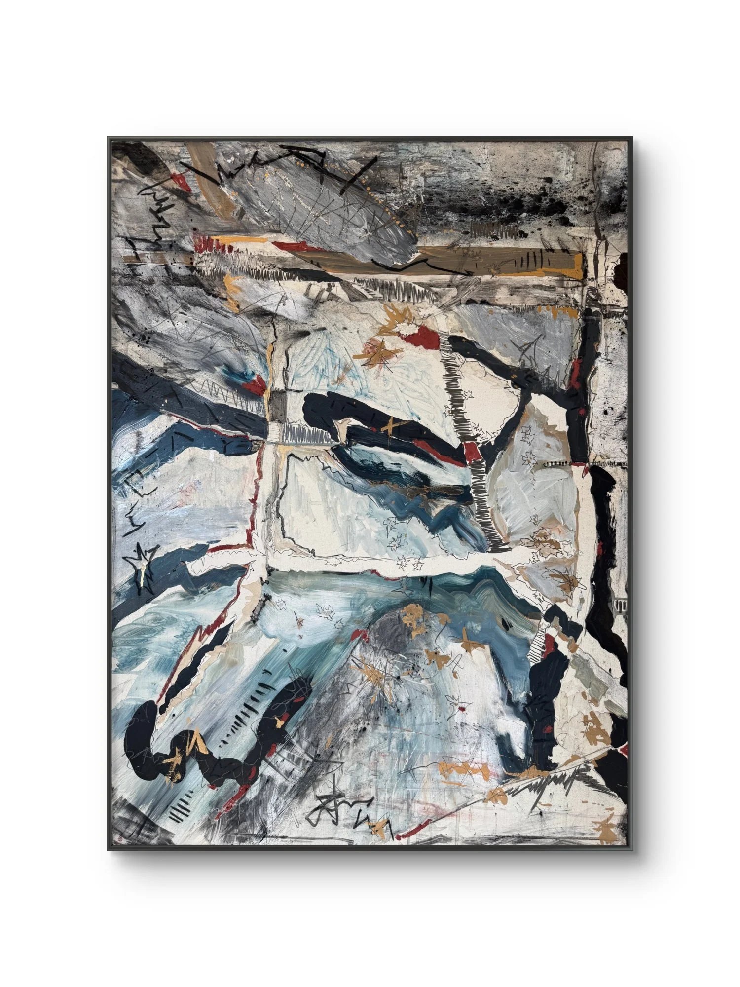 Bridge to Chimayo, 2026
signed & dated on face
ink, acrylic, & graphite on clay board
30 x 40 inches
76.25 x 101.5 cm

SOLD — Private Collection, Santa Fe, NM
Eloisa and Benjamin Martinez