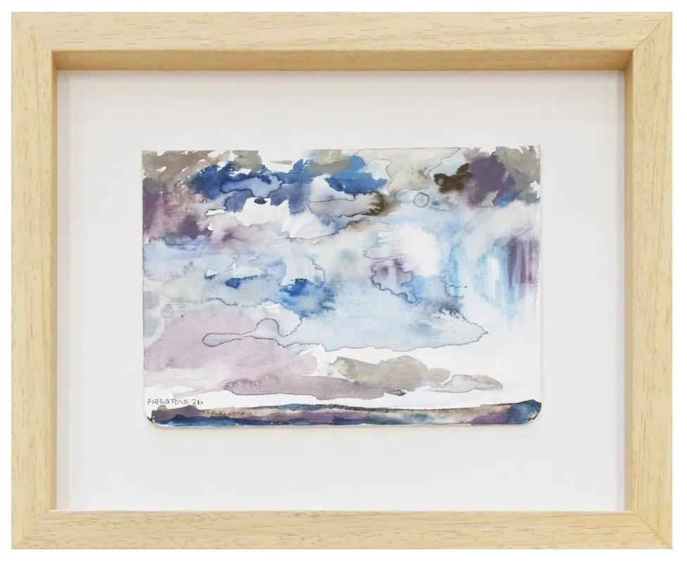 Sky, 2026
signed & dated lower right
watercolor on paper
5 x 7 inches
12.7 x 17.8 cm
Framed 9 1/2 x 11 1/2 inches
24.1 x 29.2 cm

Inquire
