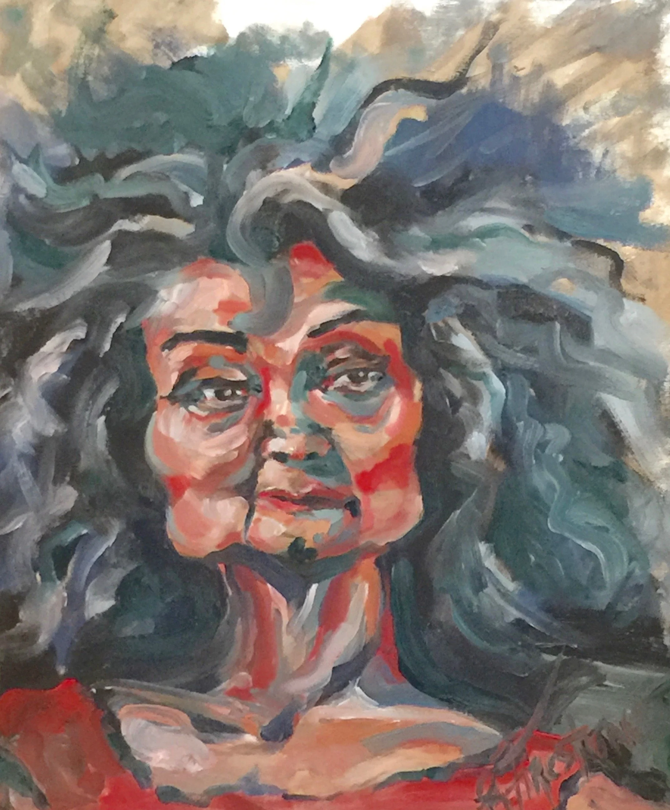 Iko: The Wise Ones Who Helped Me (Detail)
18 x 24 inches · 45.72 cm x 60.96 cm
Oil Painting on Canvas, Virgin Wool