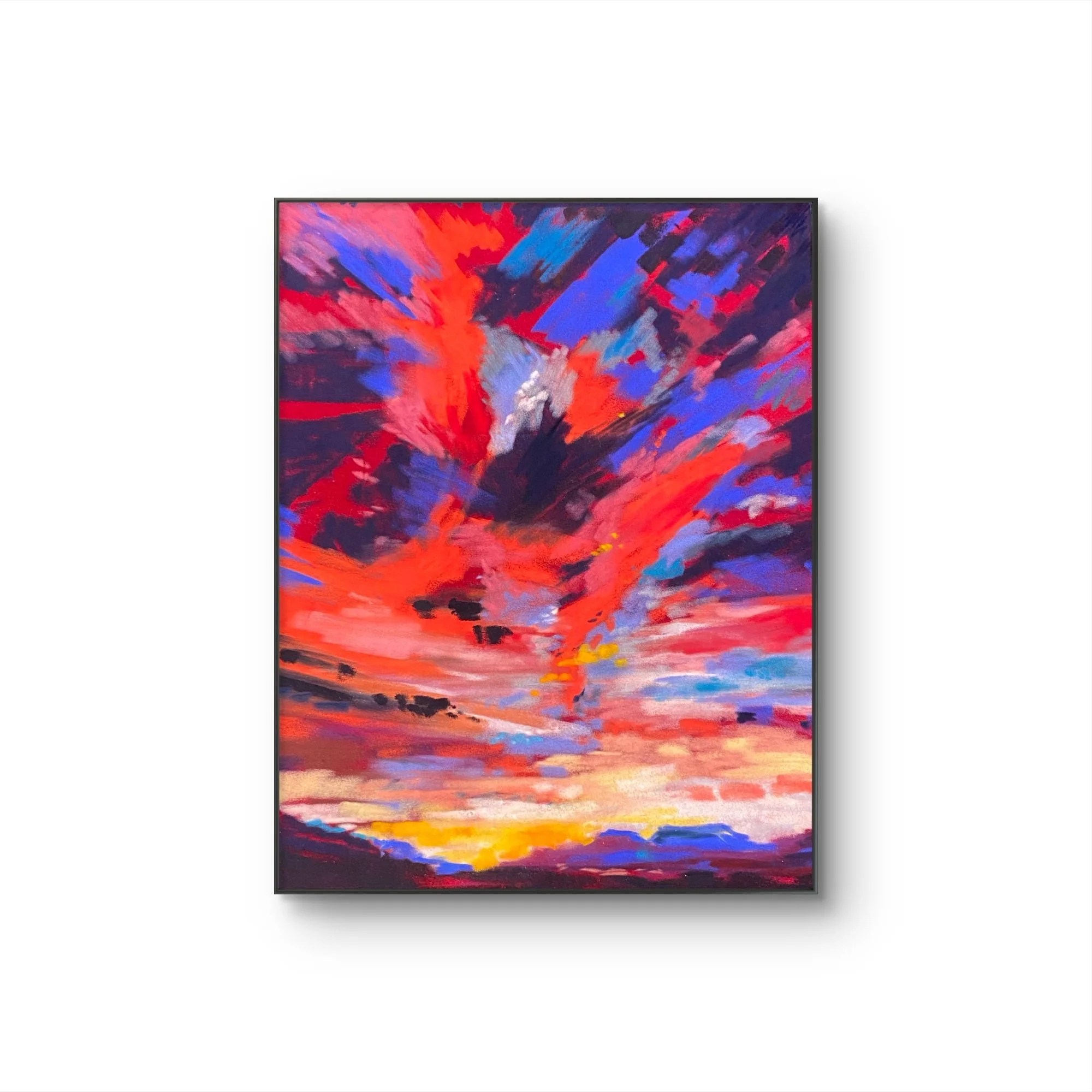 Fiery Skies, 2021
signed lower right
soft pastel on board
10 x 8 inches
25.4 x 20.3 cm
Framed 16 x 14 inches
40.6 x 35.6 cm

SOLD — Private Collection, Baltimore, MD and Santa Fe, NM
Michele Speaks and David Warnock
