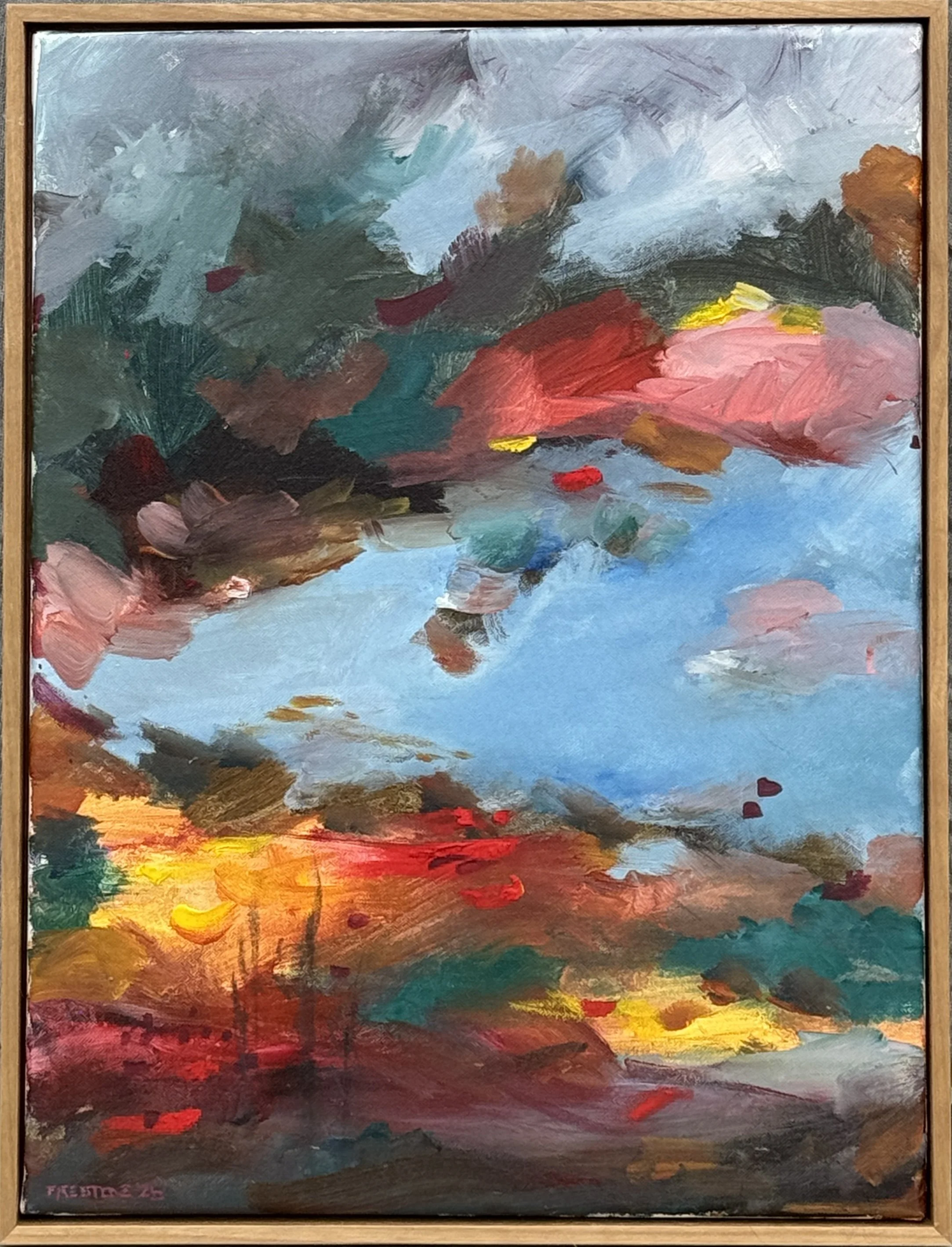 Ponderosa Embers, 2025
signed & dated lower right
acrylic & oil on canvas
24 x 18 inches
61 x 45.7 cm
Framed 25 x 19 inches
63.5 x 48.3 cm

Inquire