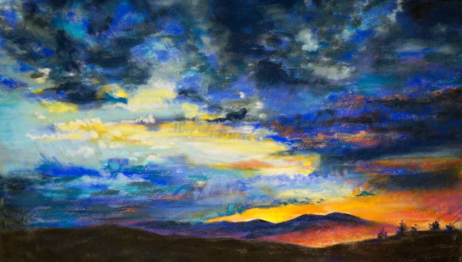 "Morning Vigil". 16"H x24"W. Soft Pastel on Archival Board. 