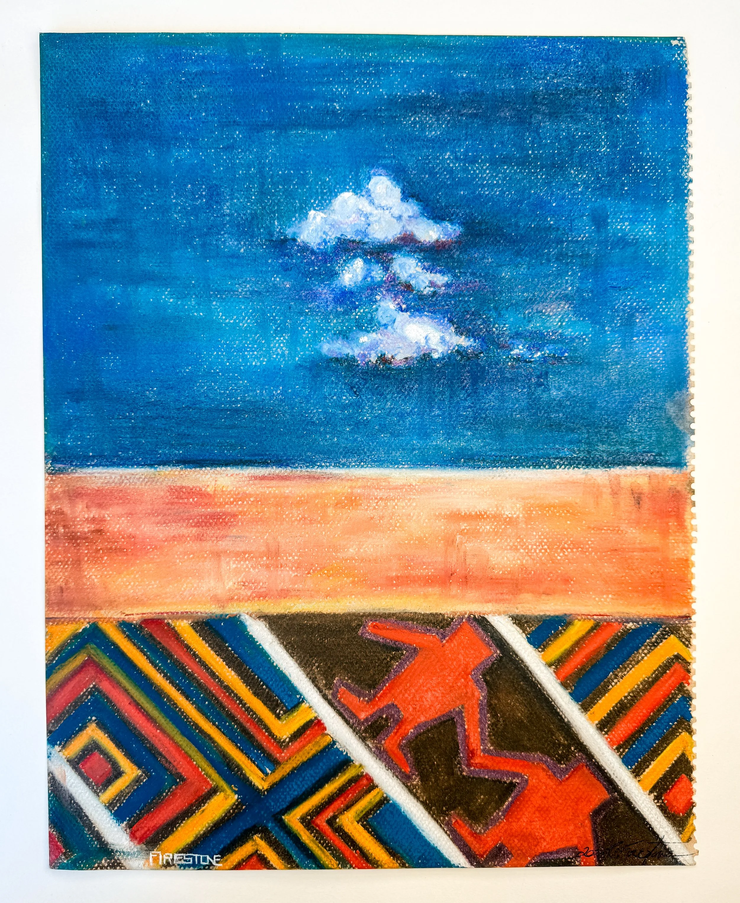Arrowhead Clouds, 2020
signed lower left and lower right / titled, signed & dated verso
soft pastel on paper
16 x 12 1/2 inches
40.6 x 31.75 cm
Framed 18 x 14 inches
45.7 x 35.6 cm

Inquire