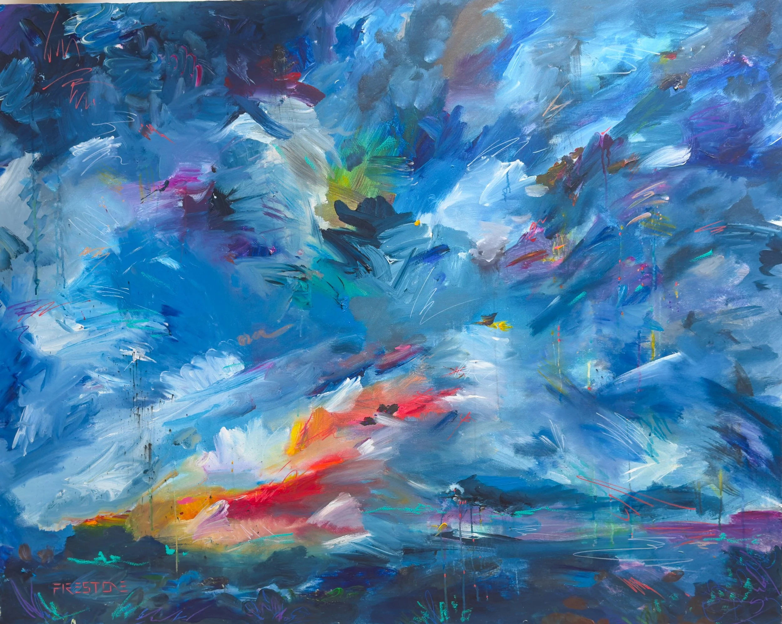 Surge of Infinite Beauty, 2025
acrylic, oil & graphite on canvas
48 x 60 inches
121.9 x 152.4 cm
Inquire
