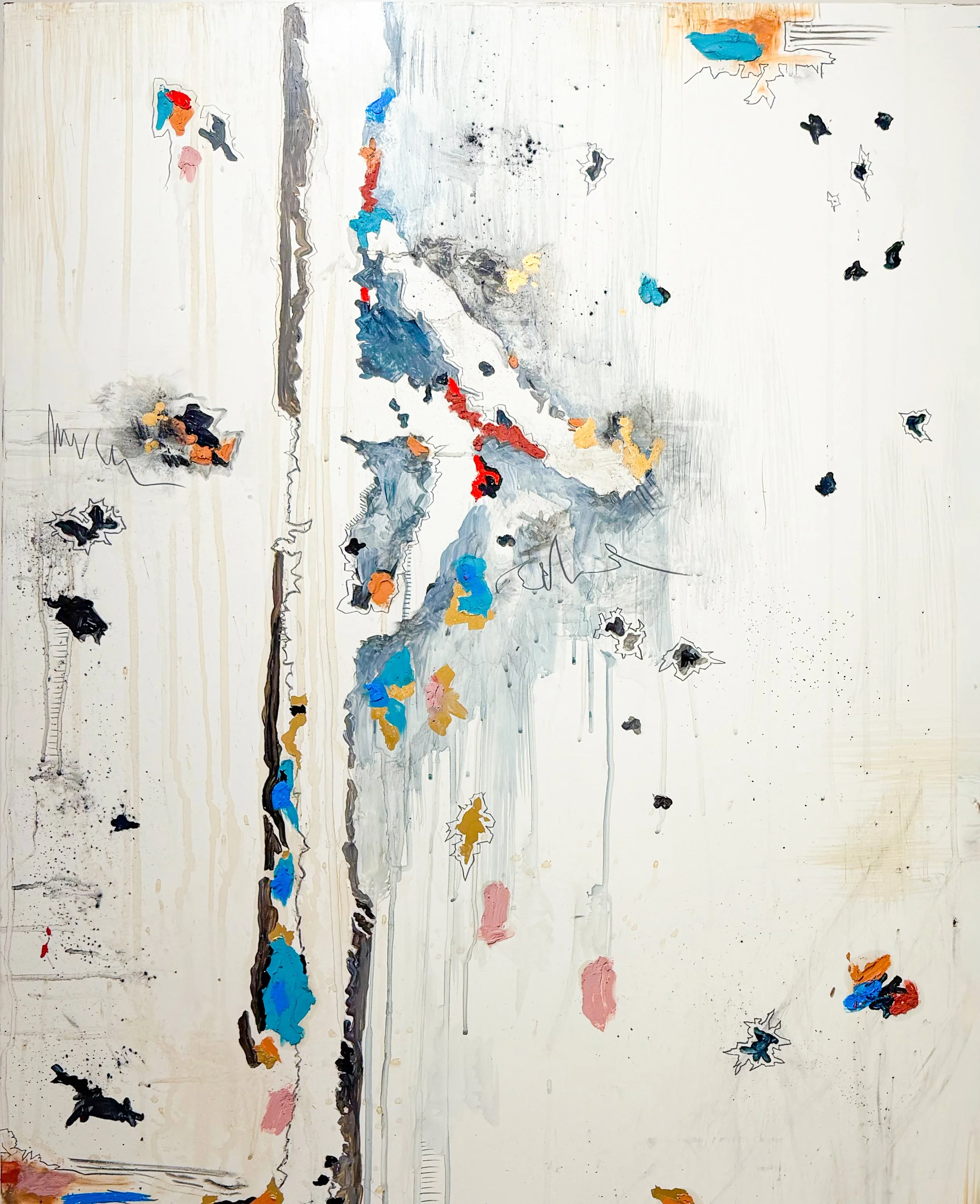 Scarred Birch, 2026
signed & dated lower right
oil, acrylic, metallic ink, graphite, coffee on clayboard
40 x 30 inches
101.6 x 76.2 cm

Inquire