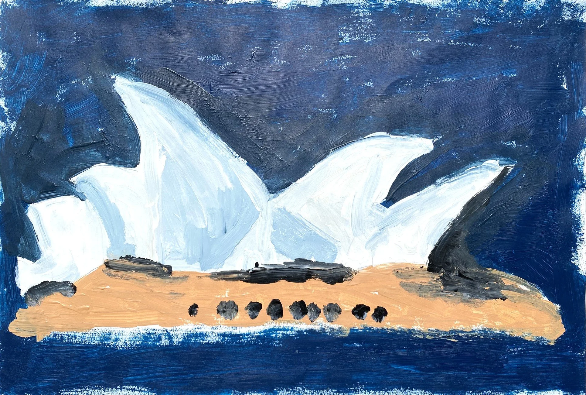 Sydney Opera House, Acrylic on Paper, 2025 - Stacey Ballard.JPEG
