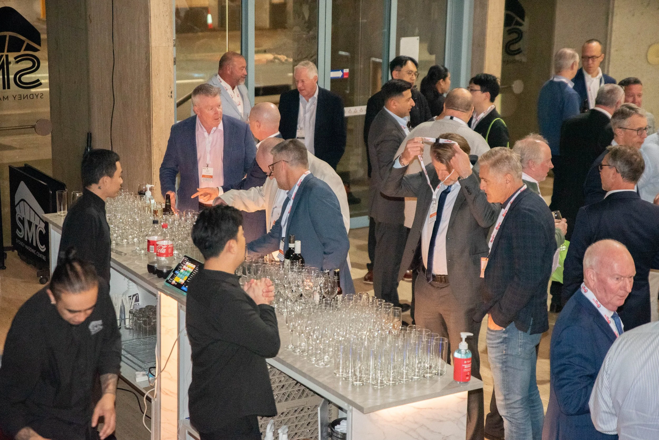 corporate drinks socialising event evening