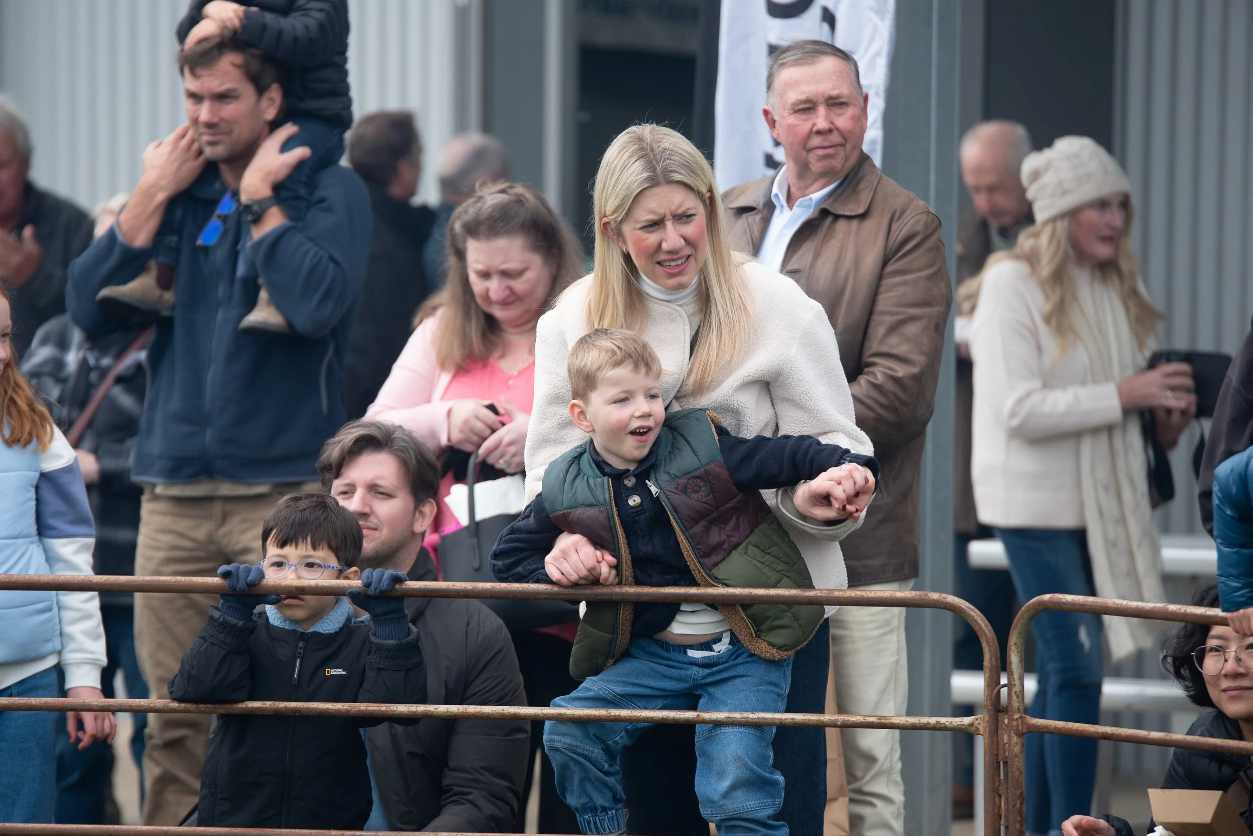 Spectators for the kelpie demonstration at the 2026 Victorian Sheep Show in Ballarat
