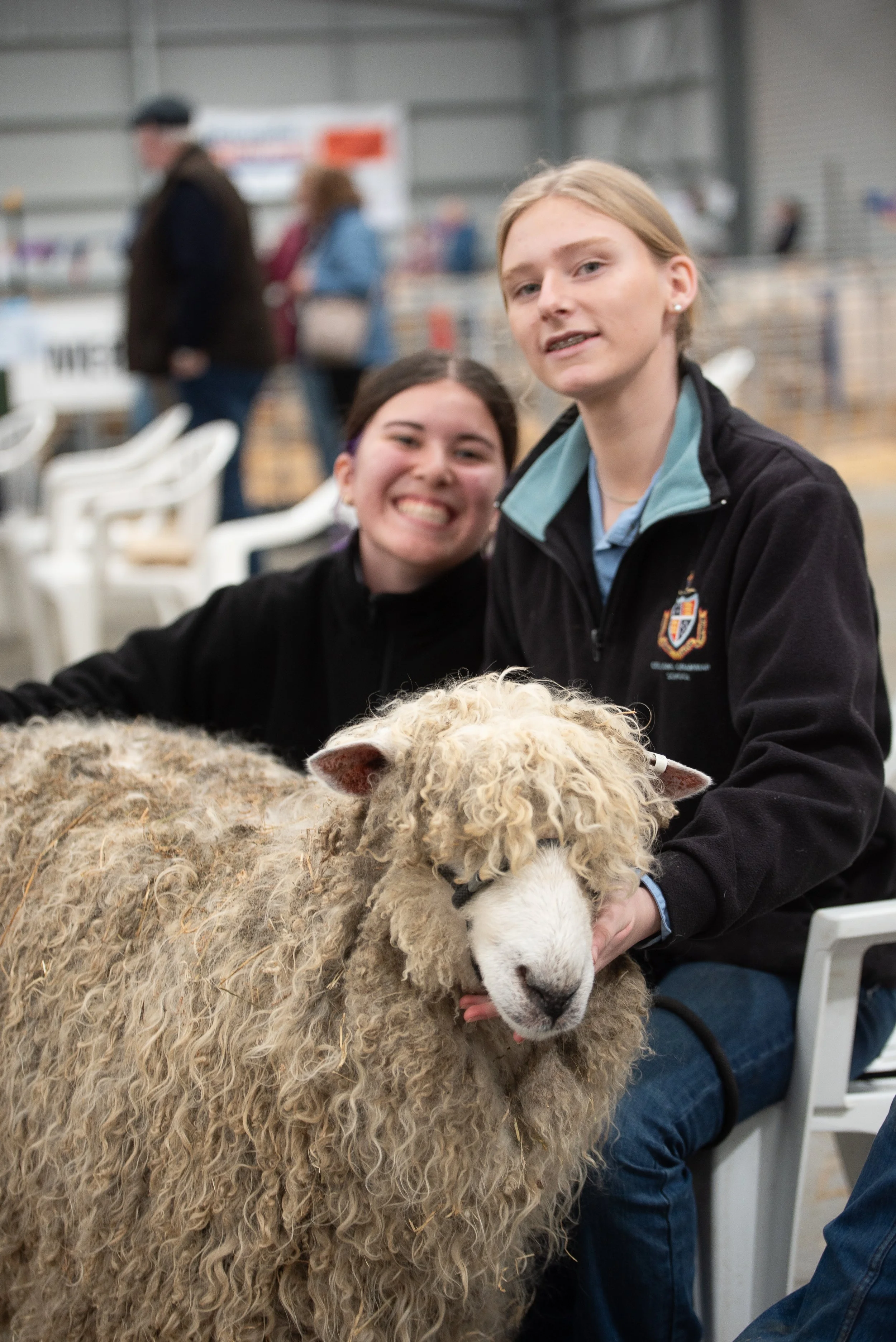 two young sheep enthusiasts at the 2026 Victorian Sheep Show in Ballarat
