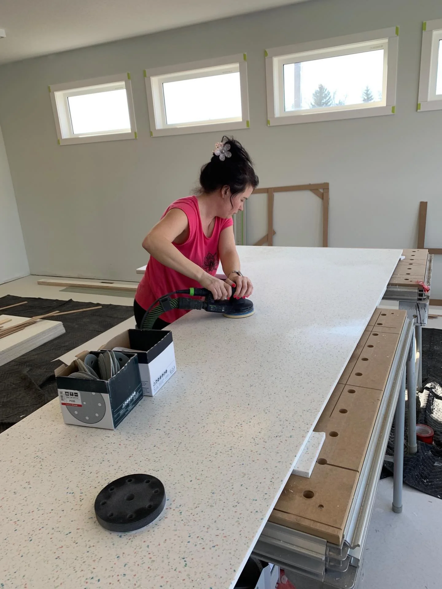 Hardest working woman I know! #yqrsmallbusinesses #yqrwoodworking #yqrcabinetmaker