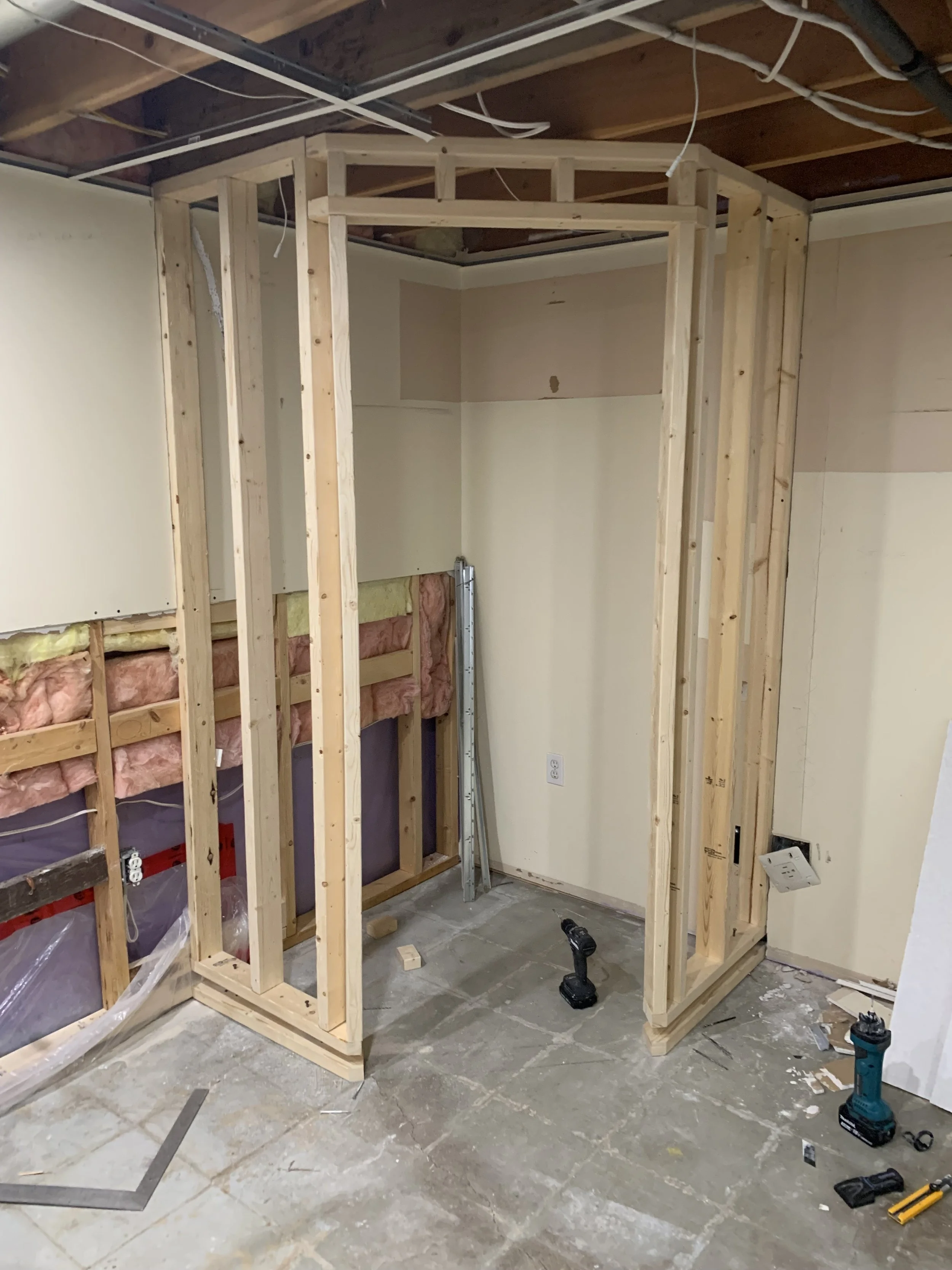Basement Kitchenette Corner Pantry
