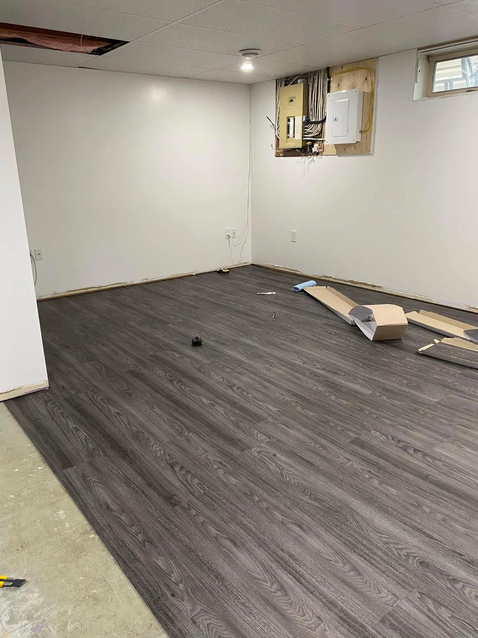 Basement LVP Install