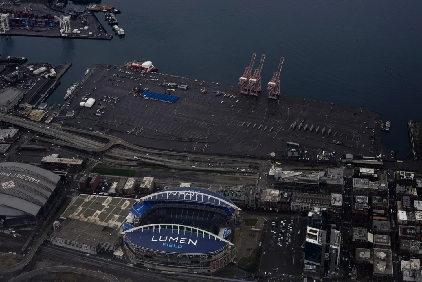Overhead view of Lumen Field in Seattle