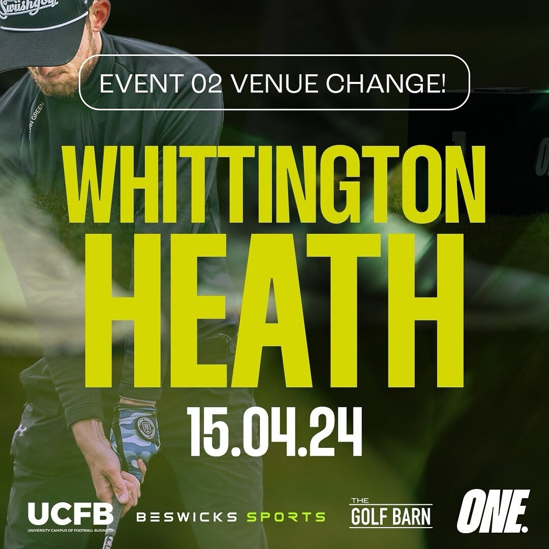 🚨EVENT 02 VENUE CHANGE🚨

Due to the persistent rain and more rain forecast, we have made the decision to move our event 02 venue to @whittingtonheath 

Further event details will be updated tomorrow, including tee times and format.  Thank you all f