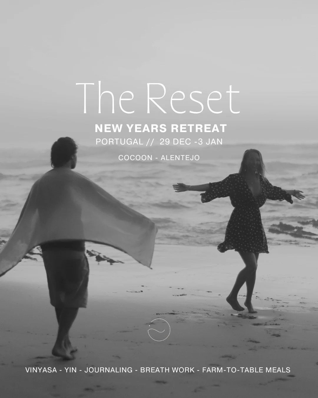 Our annual New Years Retreat is just around the corner! This time we're going back to the stunning @cocoonportugal in Alentejo! 

Come join us for a a 6 day retreat filled with sweaty morning practices, cosy journaling moments, incredible food and a 