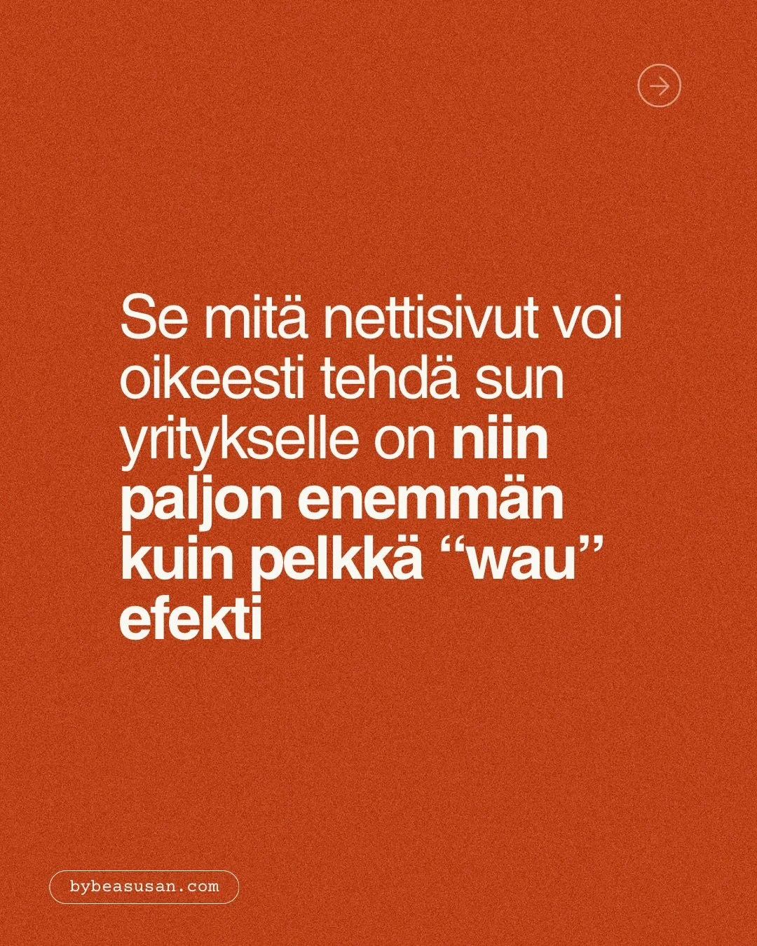 P&auml;&auml;llisin puolin nettisivut voi n&auml;ytt&auml;&auml; tosi hyv&auml;lt&auml; kokonaisuudelta, mutta &rdquo;wau&rdquo;-efekti ei viel&auml; tuo sulle yht&auml;&auml;n uutta asiakasta.

Siin&auml; kohtaa kun haluat rakentaa yritykselle pohja