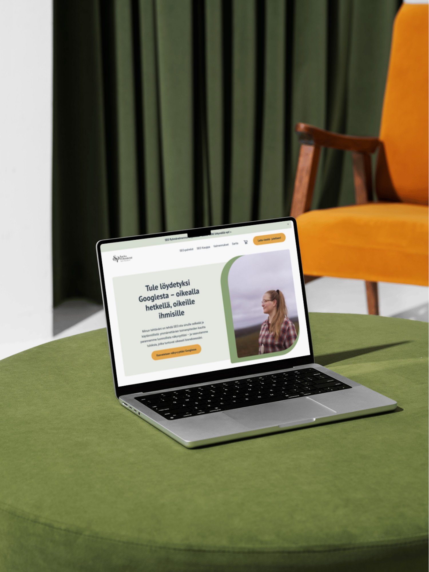 Referenssikuva Squarespace verkkosivuista.