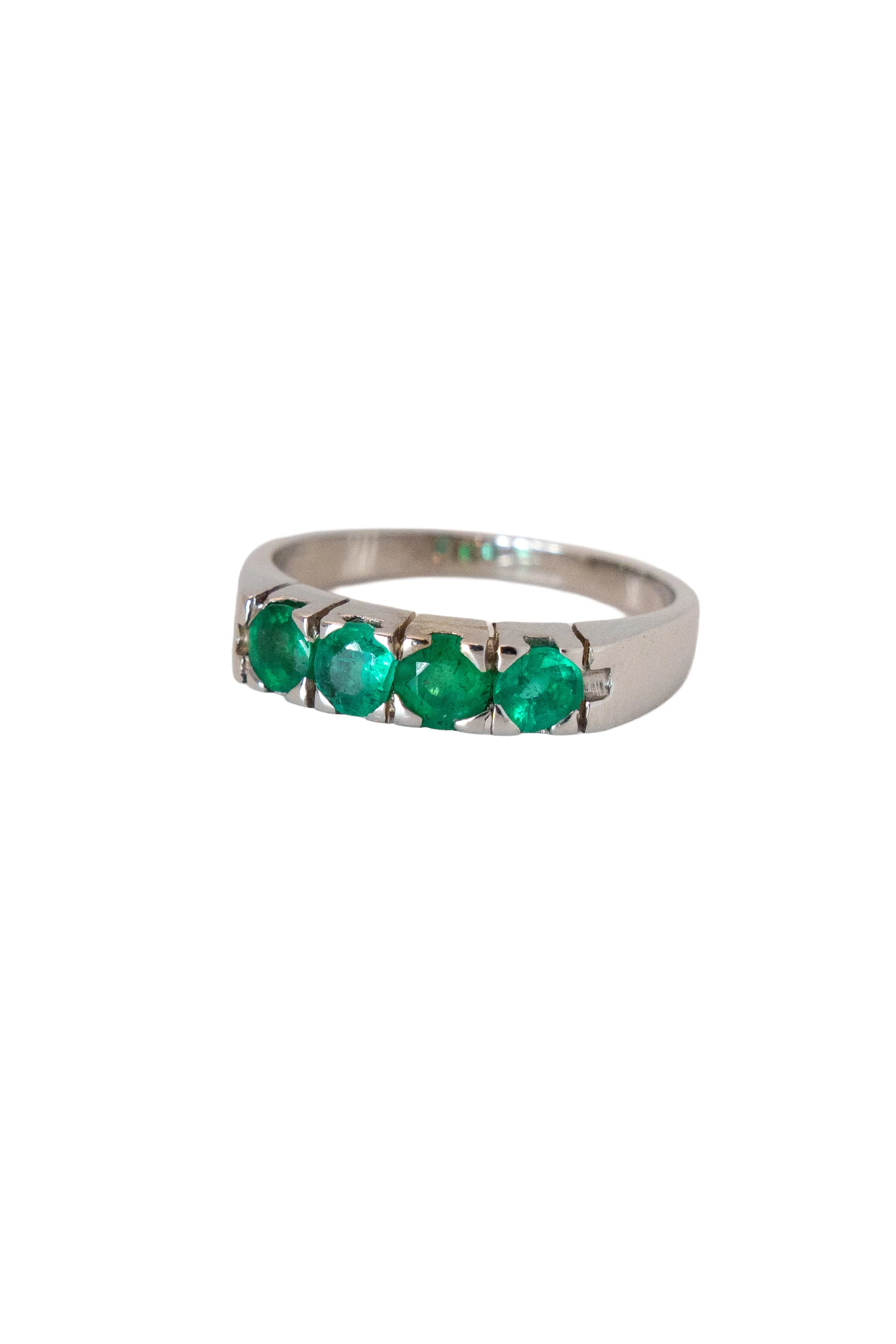 Emerald & White Gold Ring
