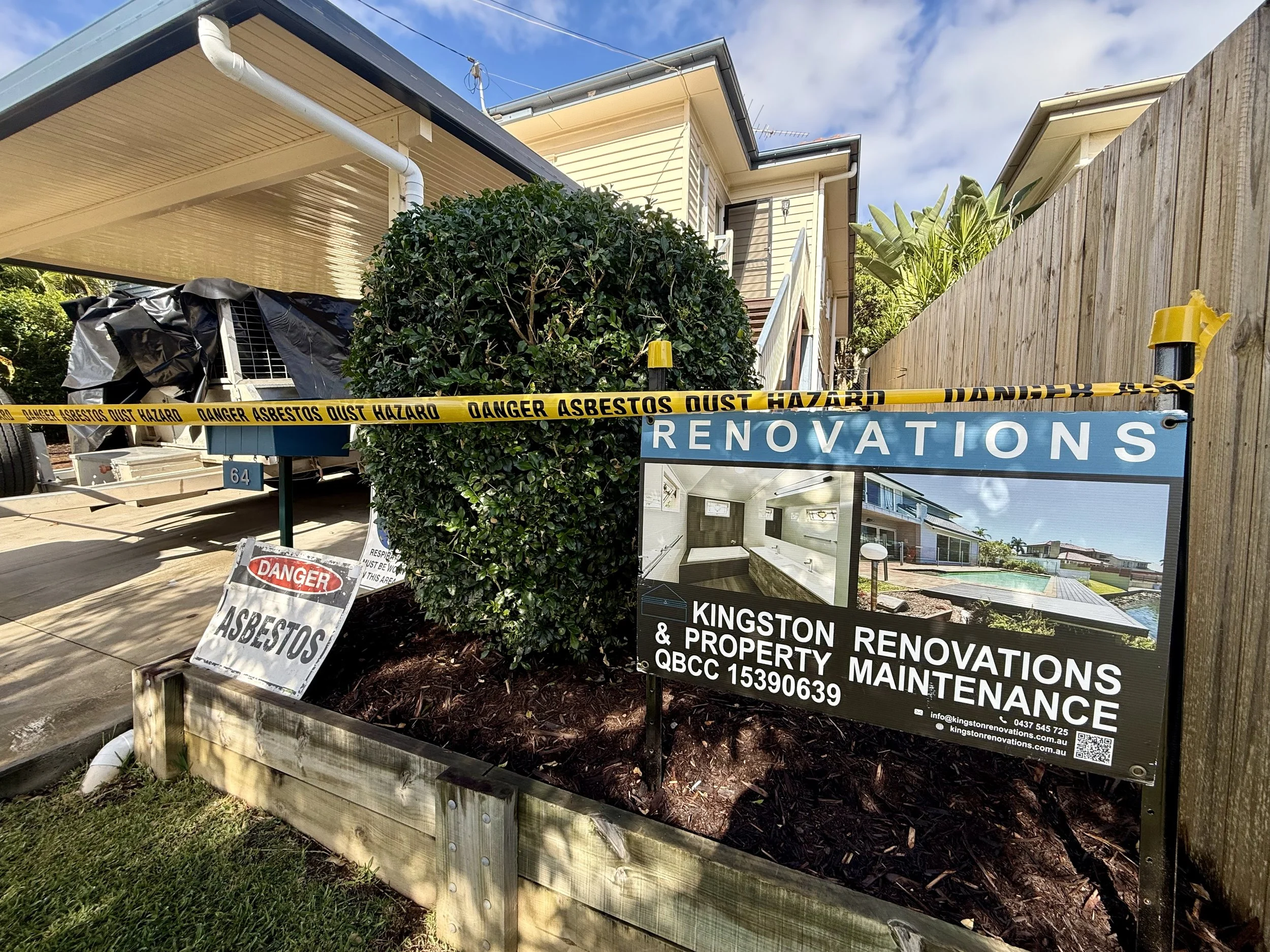 Professional asbestos removal during a Mount Gravatt East bathroom renovation