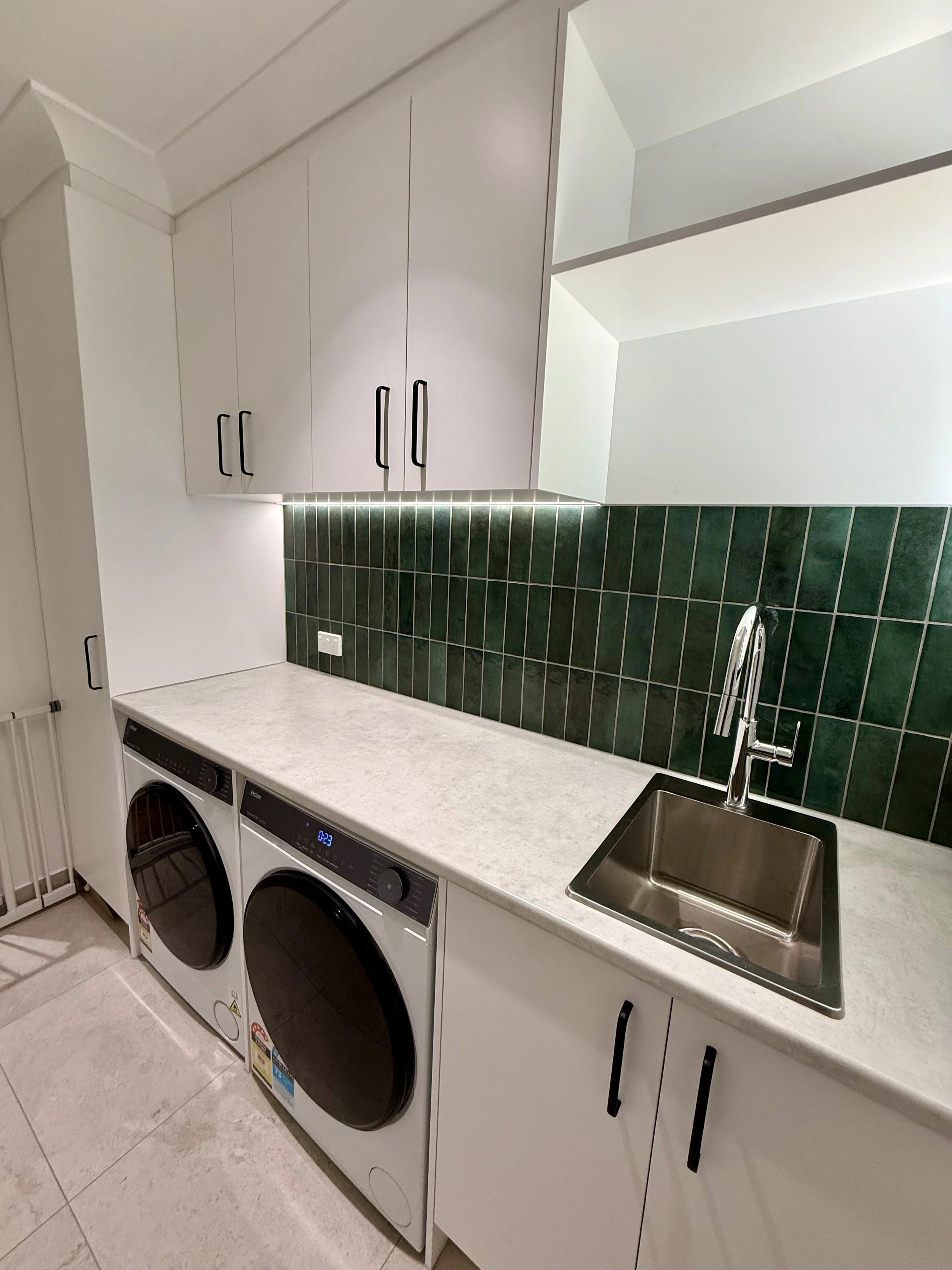 Capalaba laundry renovation feature lighting