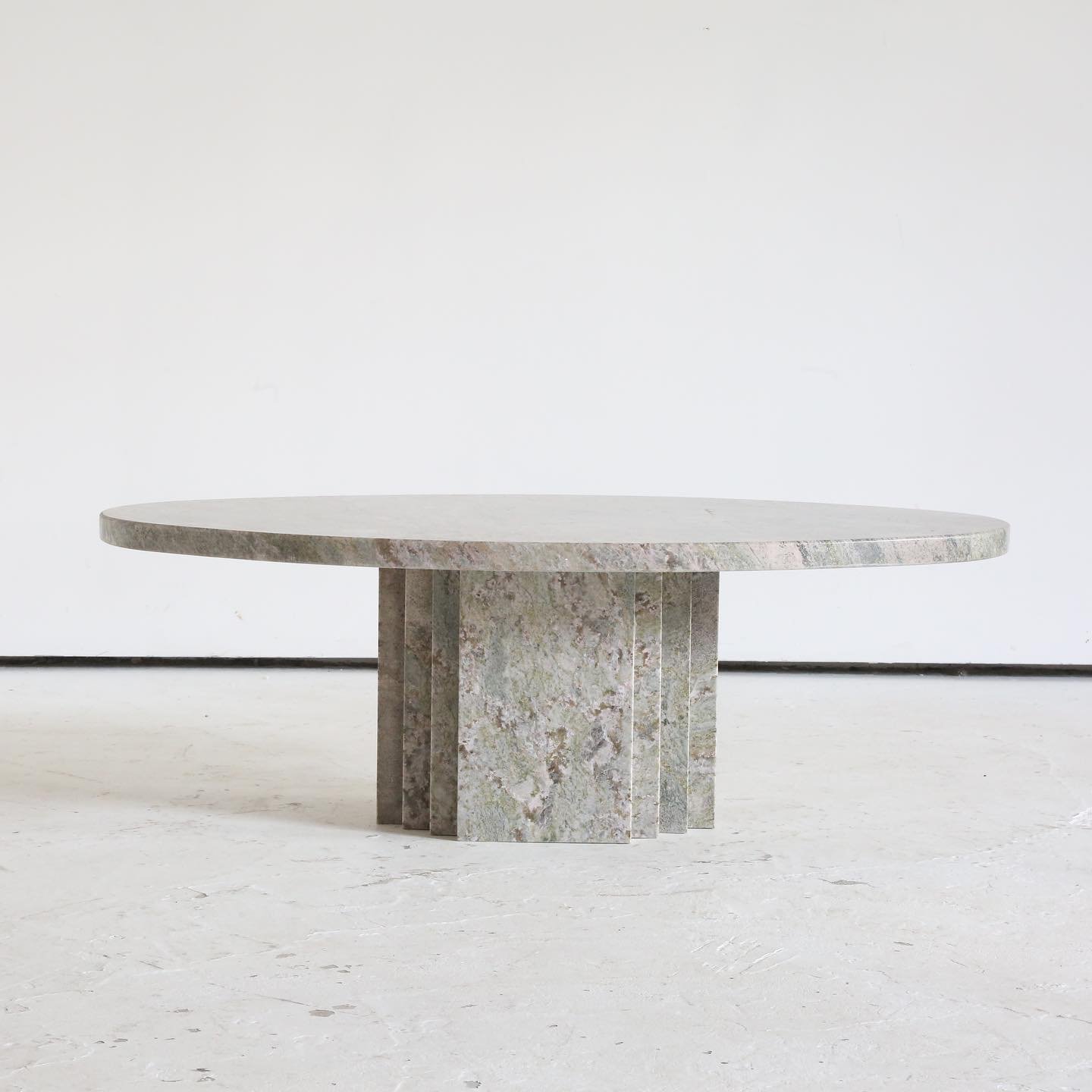 Verde Imperial ONDA coffee table, made from our offcuts of beautiful green Brazilian granite.
All of our designs are produced with reclaimed materials from past projects saved over the last 4 decades.

NOW AVAILABLE ( in London) - please get in touch