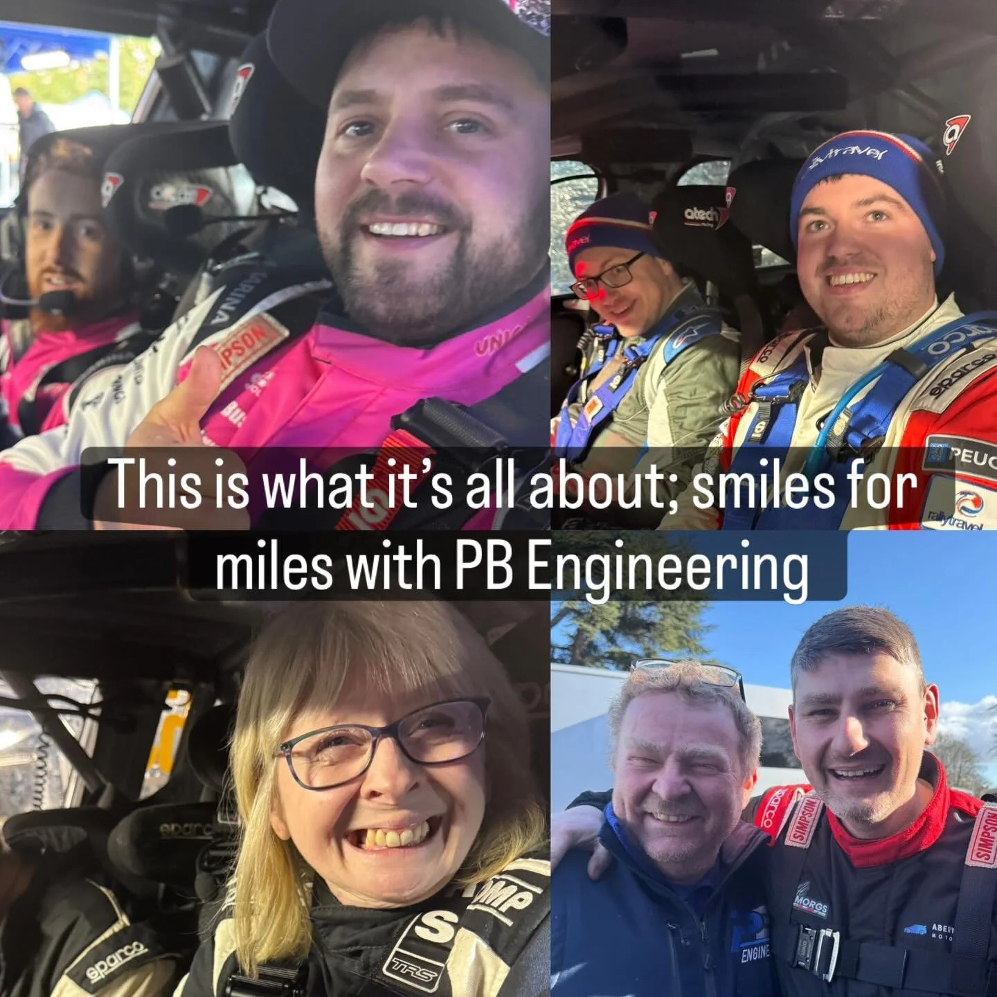 Happy smiling crews is what it&rsquo;s all about here at PB Engineering ❤️😀, all four crew out in the Yorkshire lanes on Sunday had a faultless run with 🏆won and goals achieved 👌💪
#pbengineering #fiestarally2 #msport #eastridingstagesrally #rally