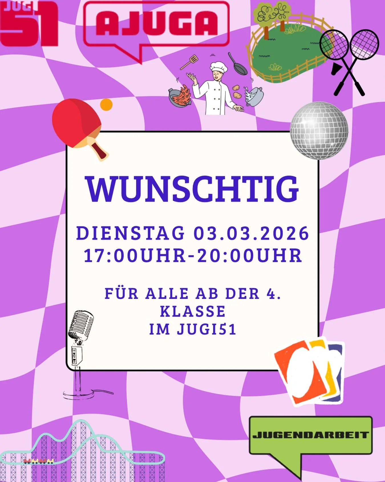 am zistig isch wunschtig, chum is jugi☀️