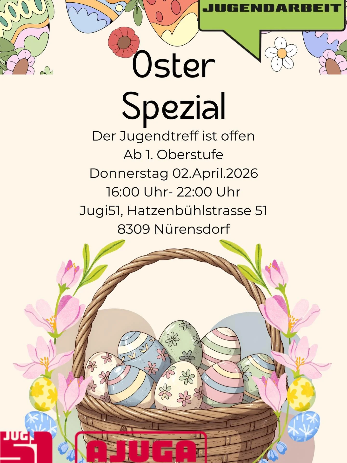 das jugi51 ist n&auml;chste woche am donnerstag ge&ouml;ffnet ab 1. sek 🪺🐰
