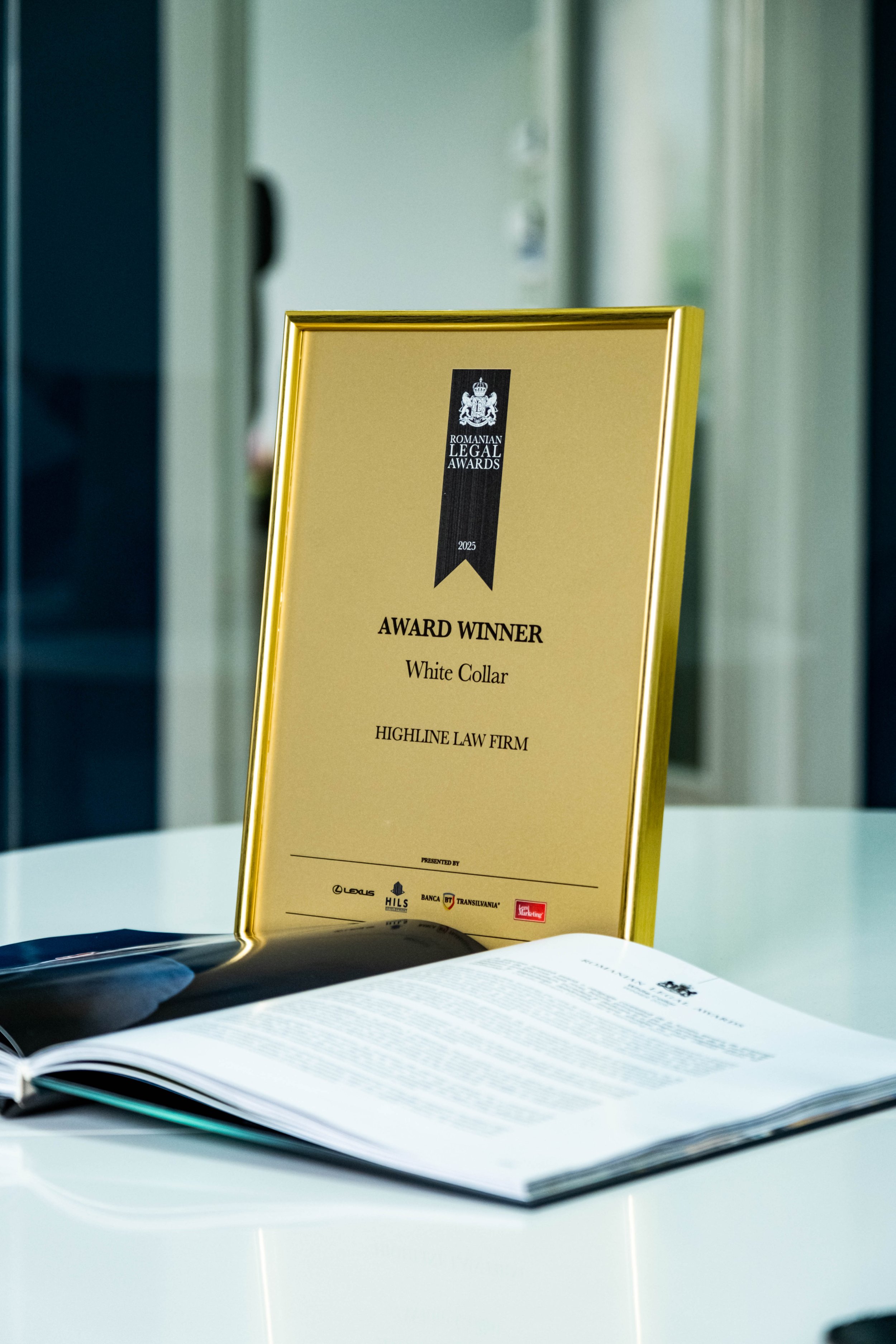 🏆 Highline LHB Law Firm – câștigător la Romanian Legal Awards 2025!