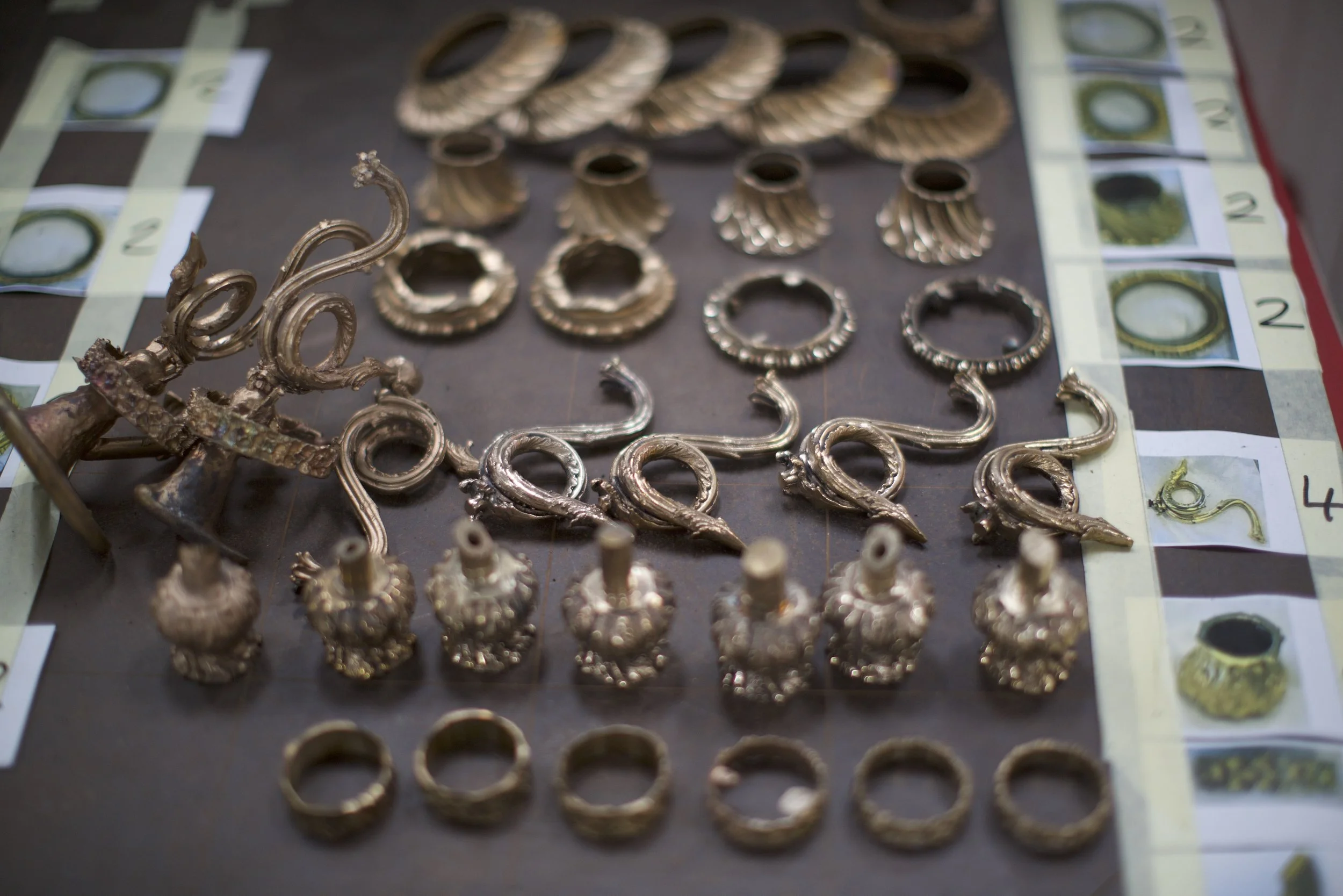 Indvidual components for a brass lantern