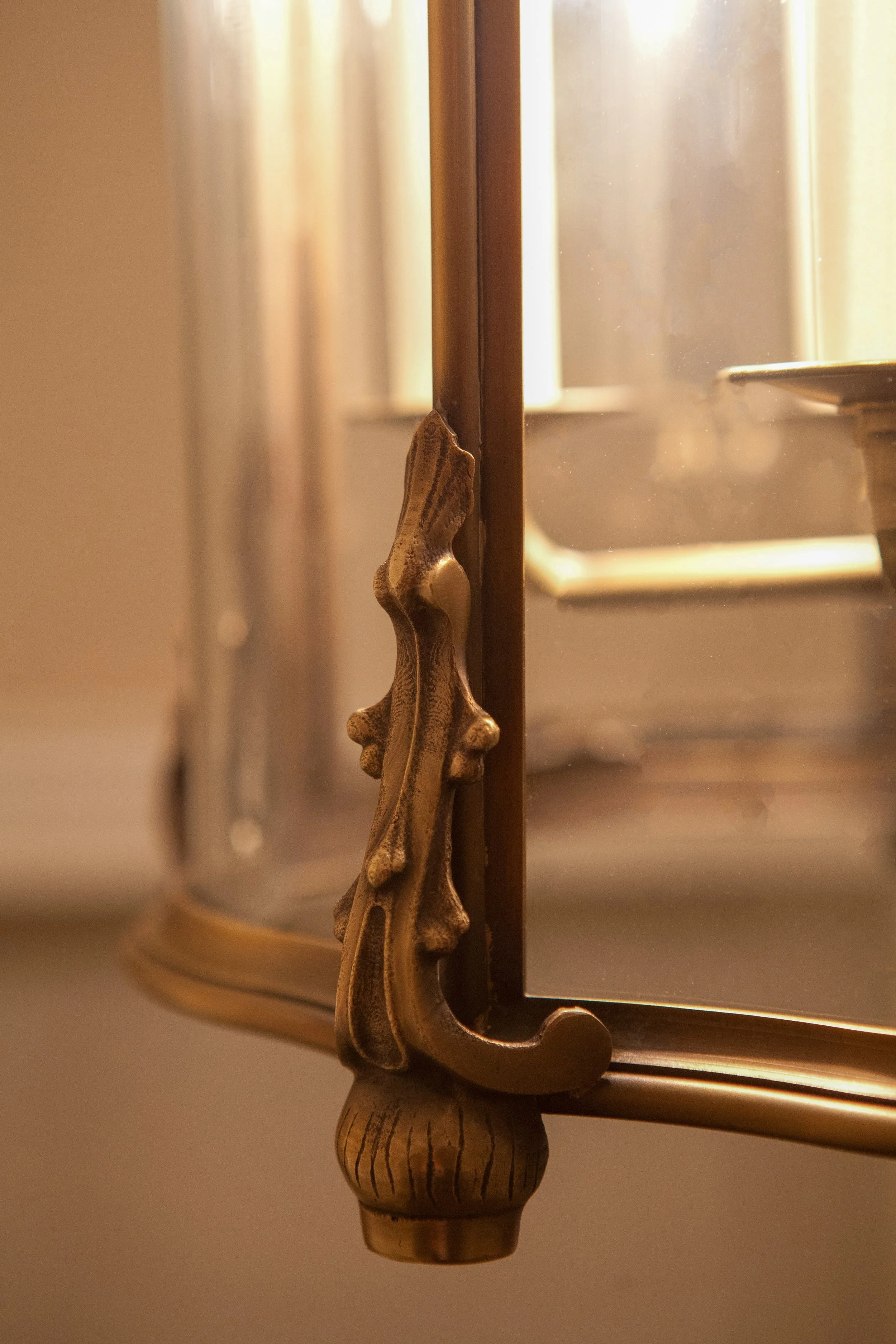 Marchmont House brass and glass lantern