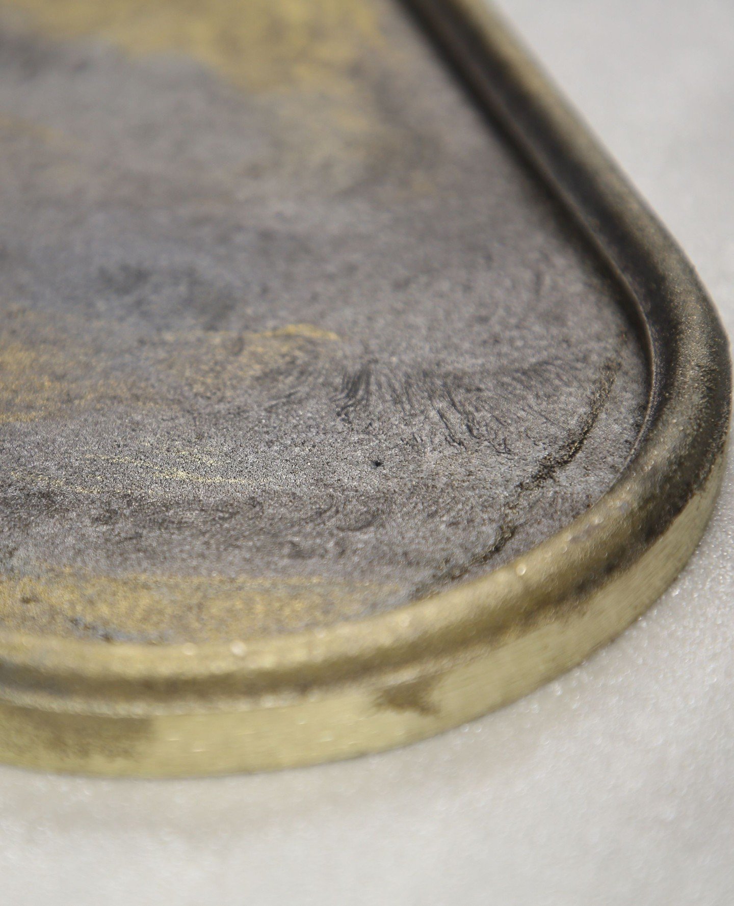 We have created exceptional aged patination through texture and colour.  Now complete, this brass backplate is ready to be polished.⁠
⁠
If you would like to read more about brass, we have new journal article on our website, follow the link in bio.⁠
⁠