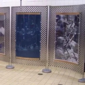 Aluminium screen - designed by Scott Cunningham for Poole Lighthouse