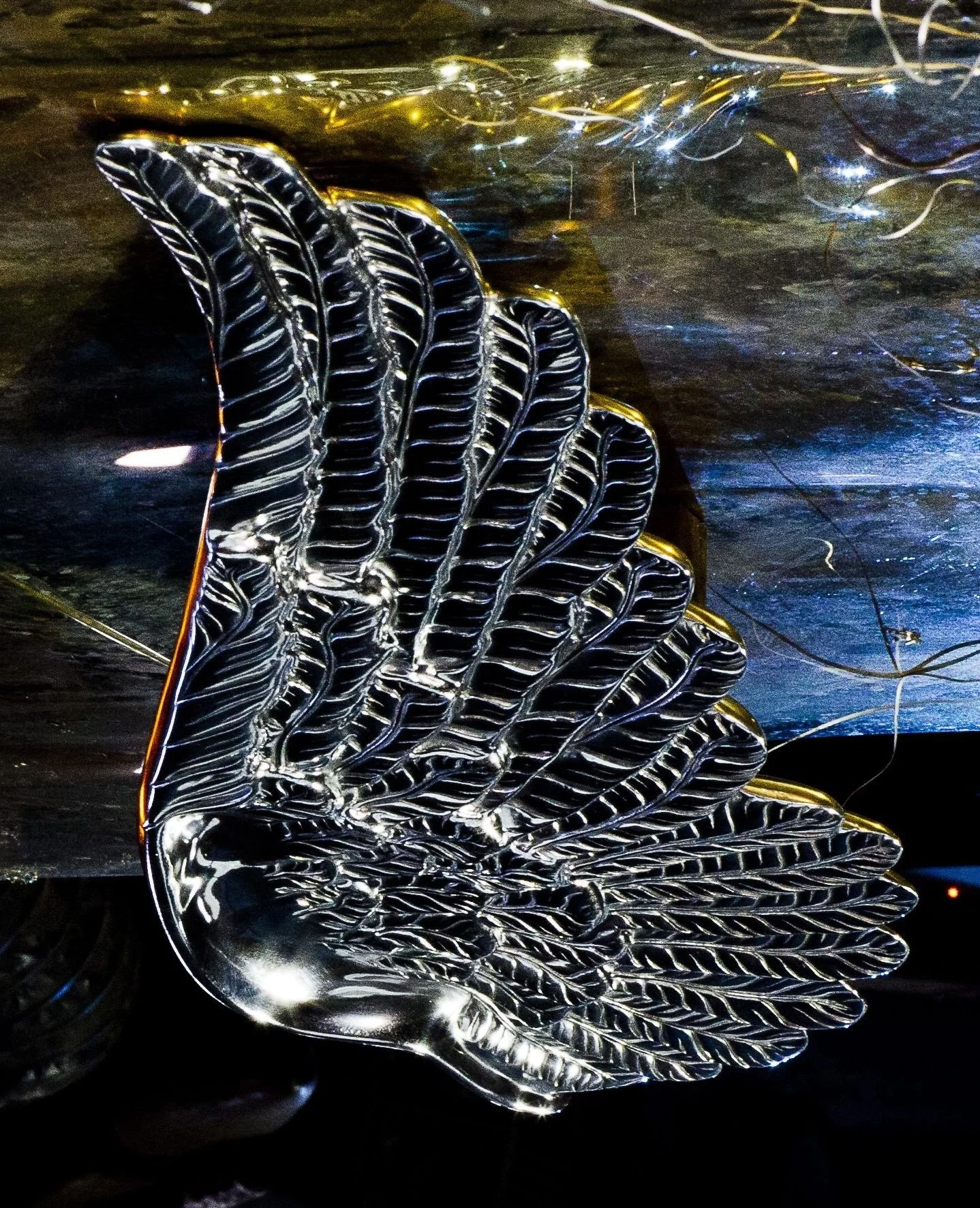 Angel Wings - one of a pair of internal door handles for a private clients home.  Carved and then cast from aluminium, they were then gold plated. ⁠
⁠
To read more about 'Aluminium in Design: Sculpting Light, Form &amp; Luxury', visit our website Jou