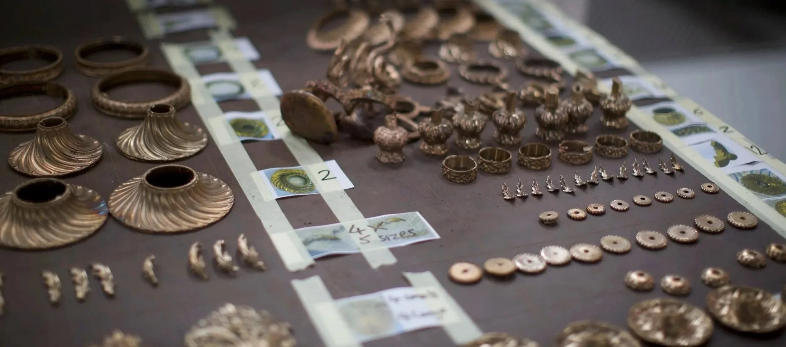 Component parts of the Marchmont House candelabra