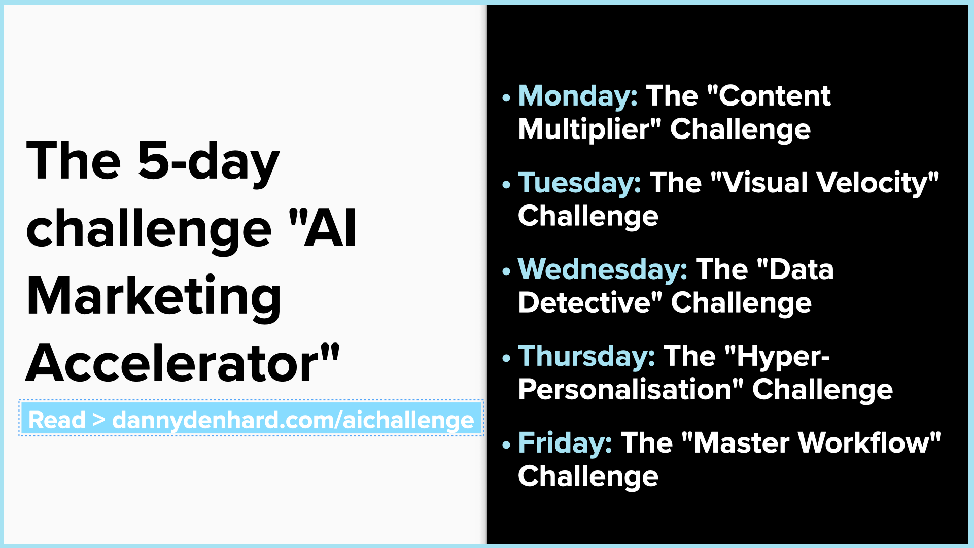 The 5-day AI challenge&nbsp;- "The AI Marketing Accelerator"