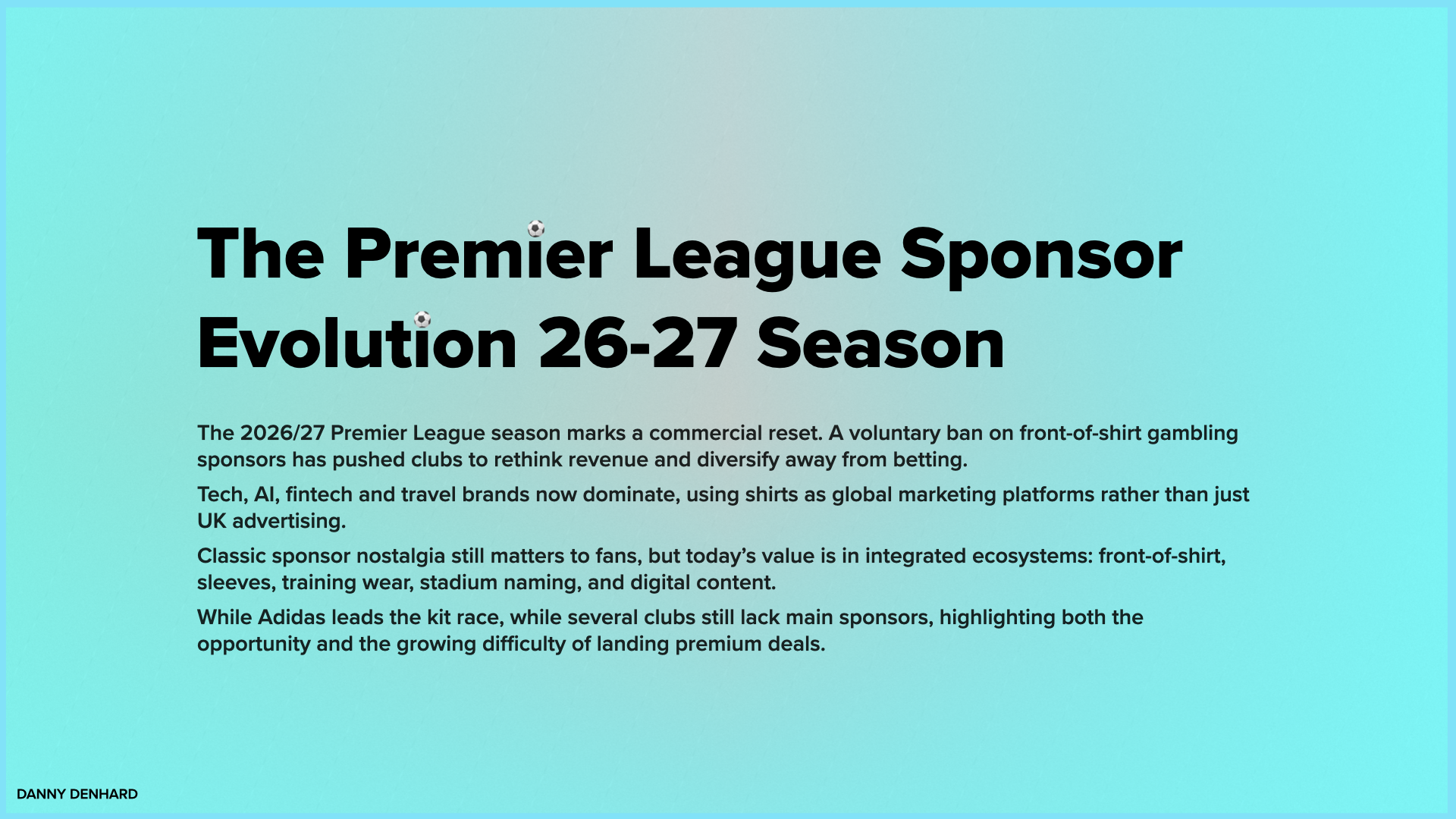 The Premier League Sponsor Evolution 26-27 Season